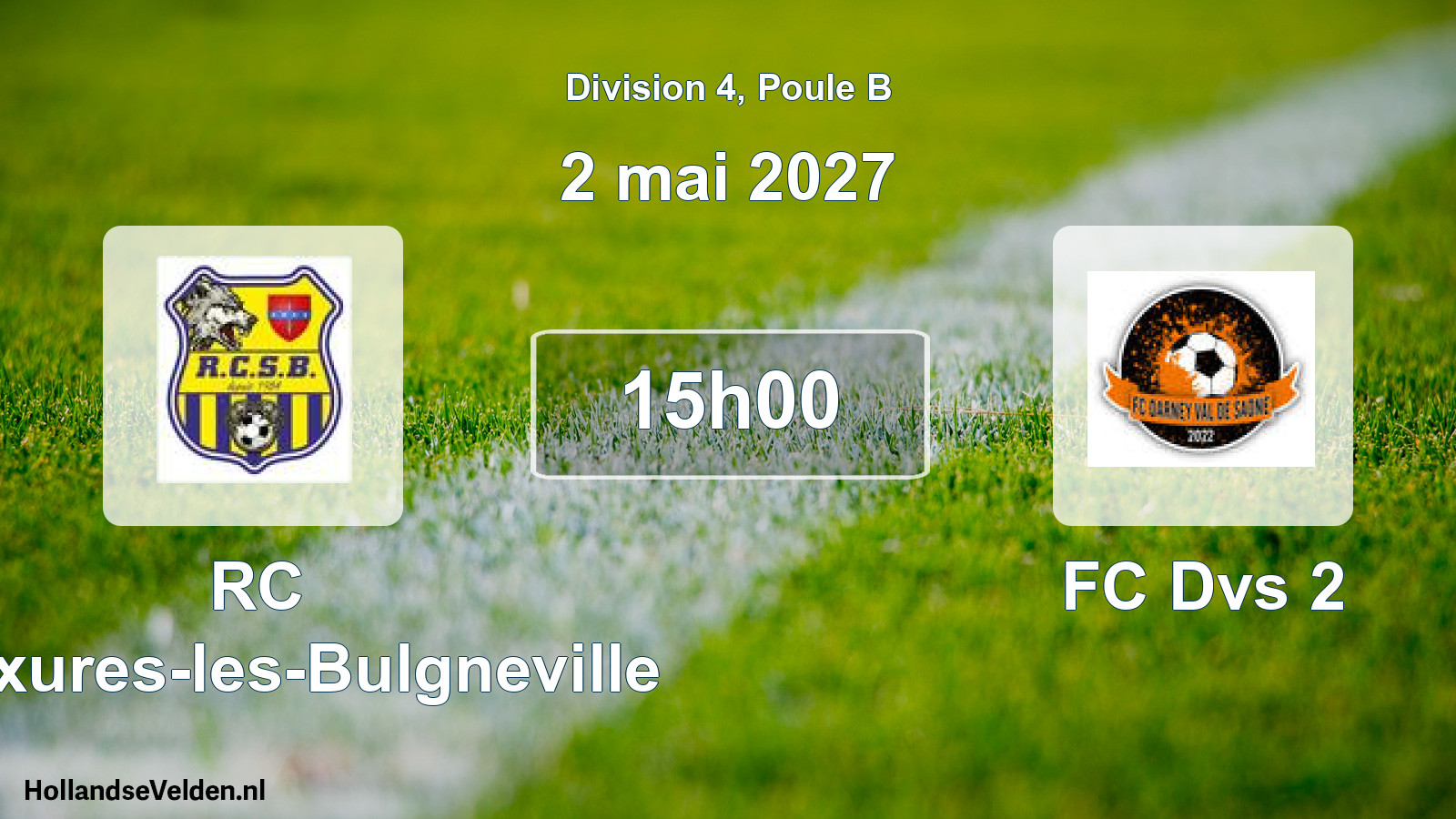 Match programmé: RC Saulxures-les-Bulgneville - FC Dvs 2 (2 mai 2027)