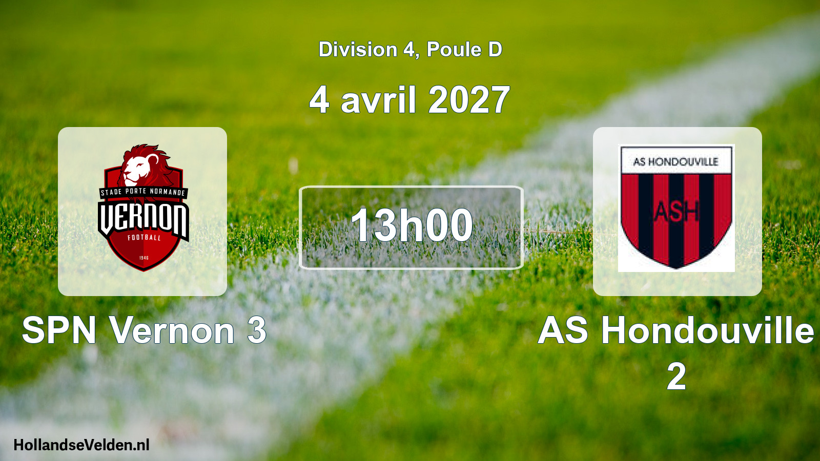 Scheduled Match: SPN Vernon 3 - AS Hondouville 2 (4 April 2027)