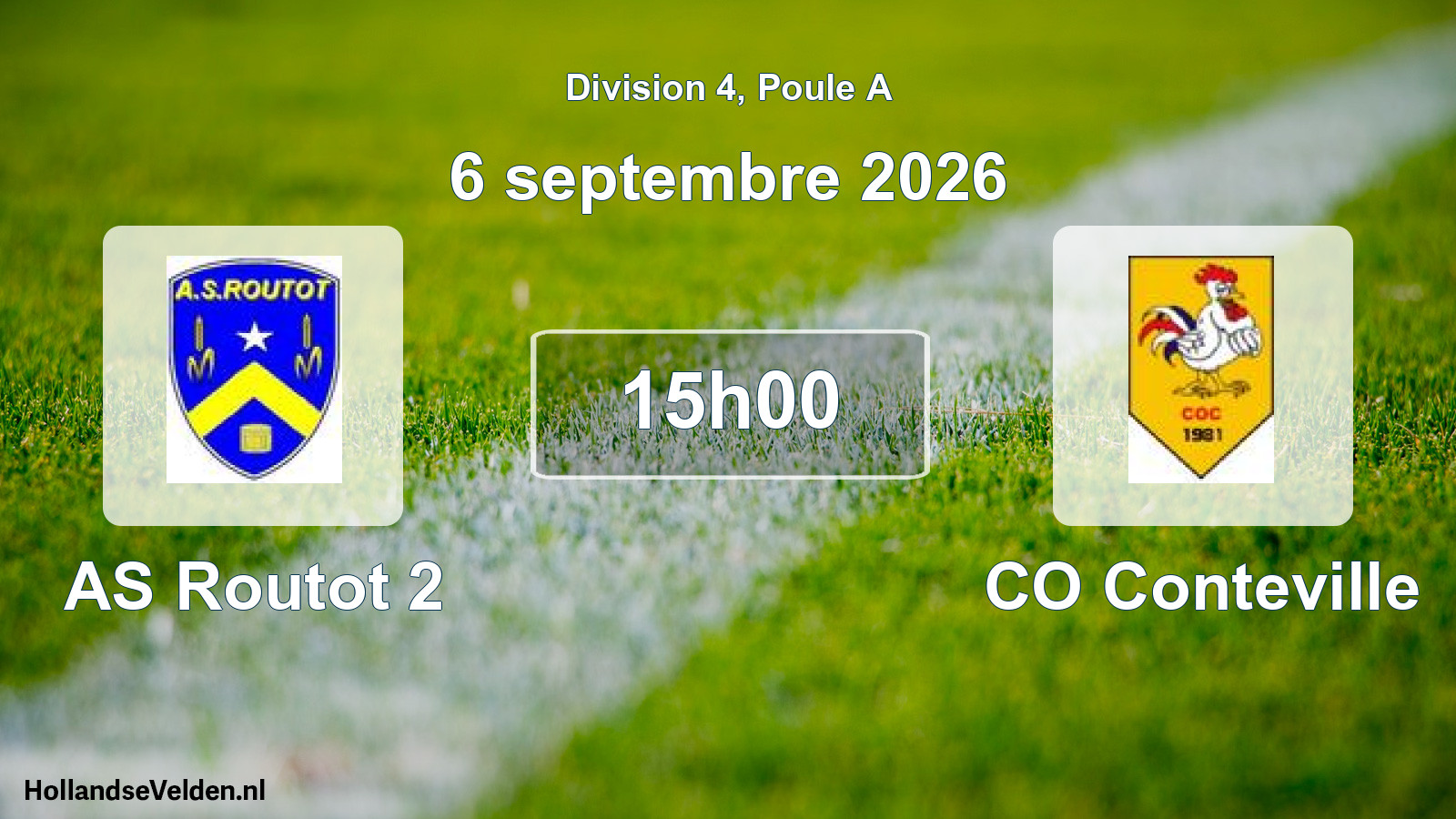 Match programmé: AS Routot 2 - CO Conteville (6 septembre 2026)