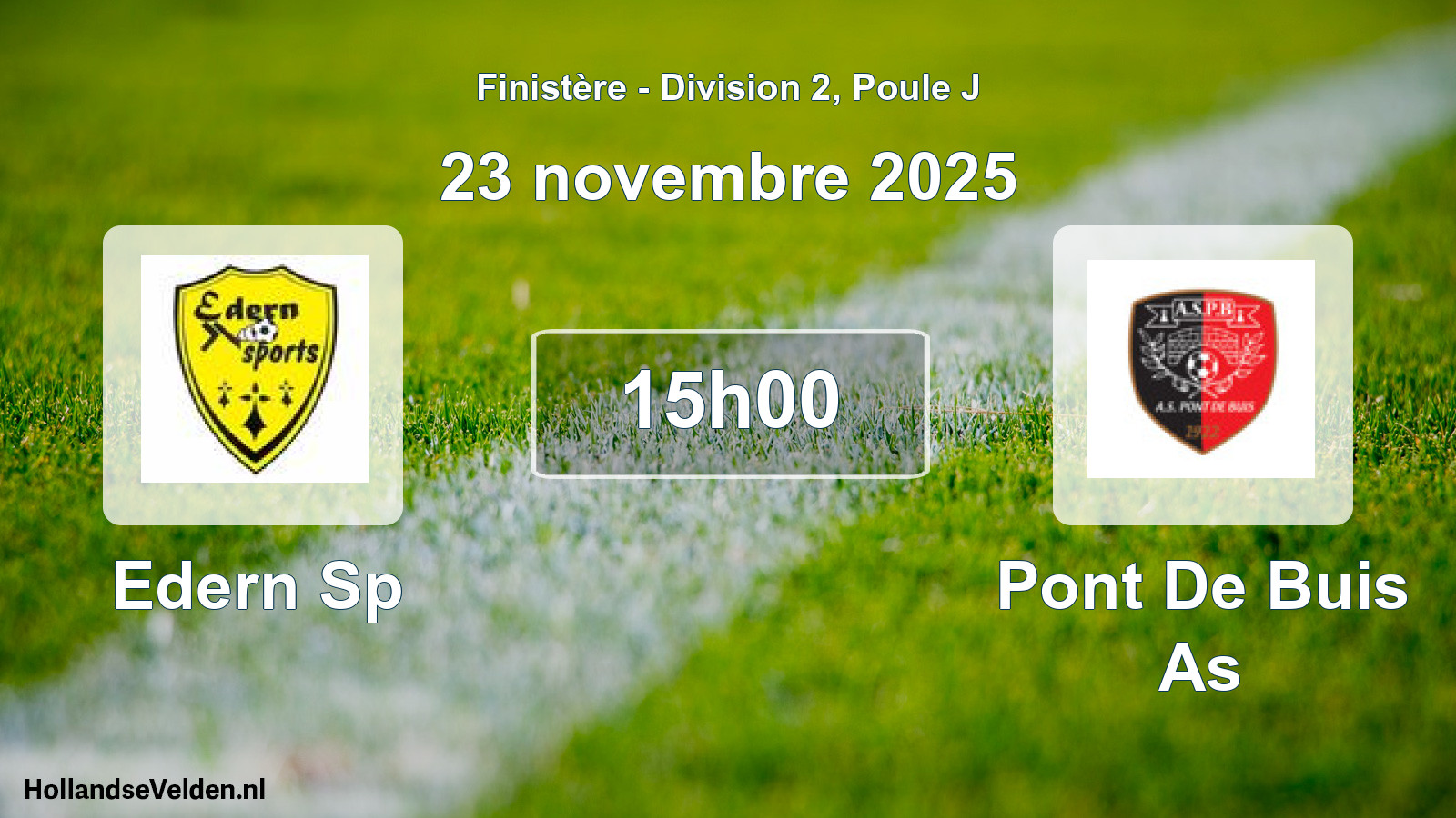 Geplande wedstrijd: Edern Sp - Pont De Buis As (23 novembre 2025)