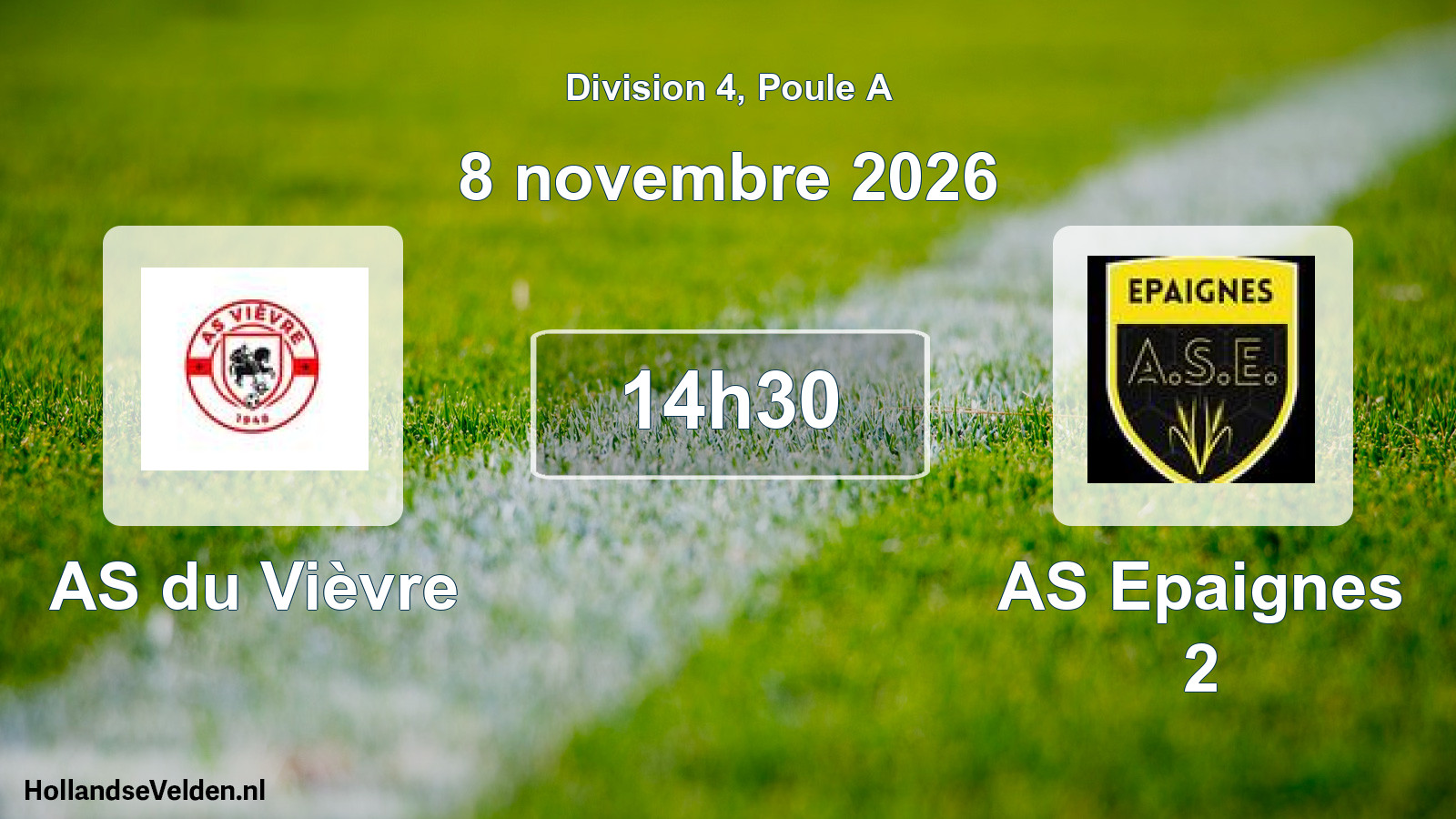 Match programmé: AS du Vièvre - AS Epaignes 2 (8 novembre 2026)