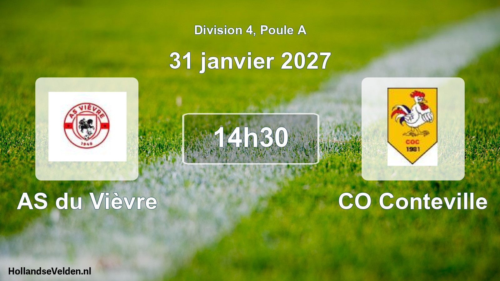 Match programmé: AS du Vièvre - CO Conteville (31 janvier 2027)