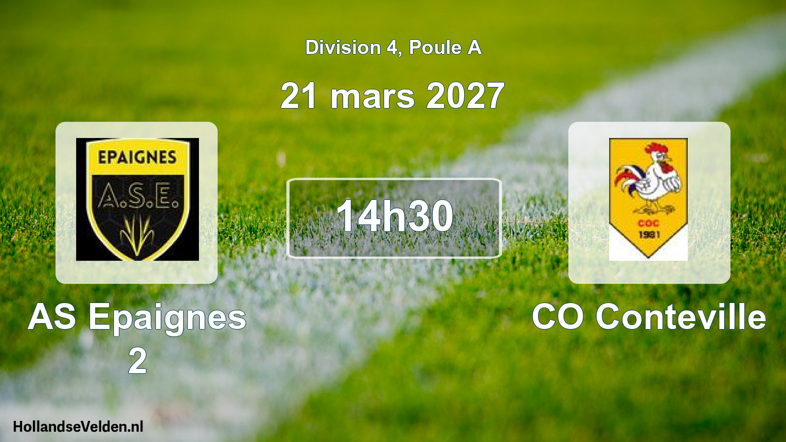 Match programmé: AS Epaignes 2 - CO Conteville (21 mars 2027)
