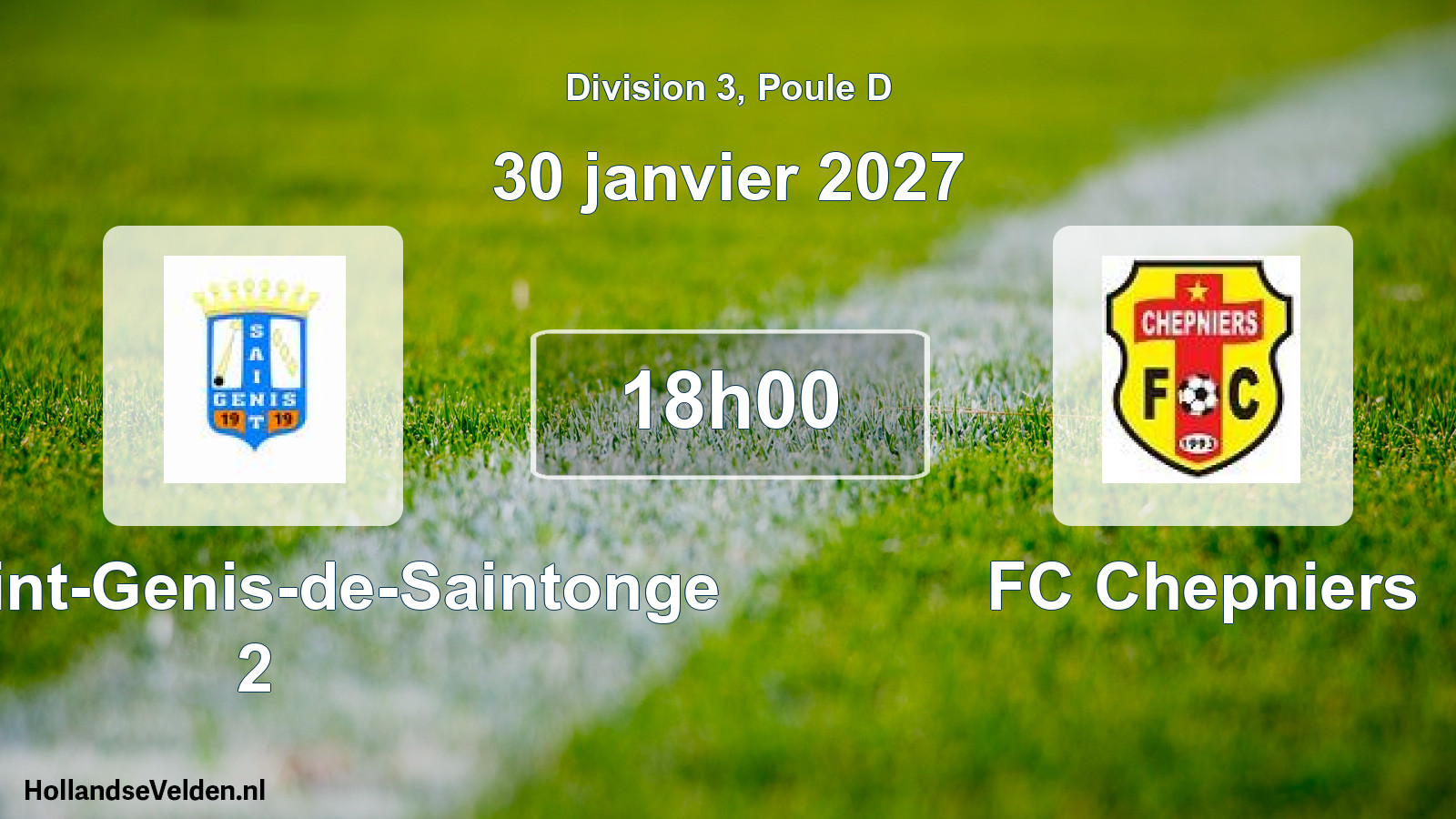 Scheduled Match: US Saint-Genis-de-Saintonge 2 - FC Chepniers (30 January 2027)