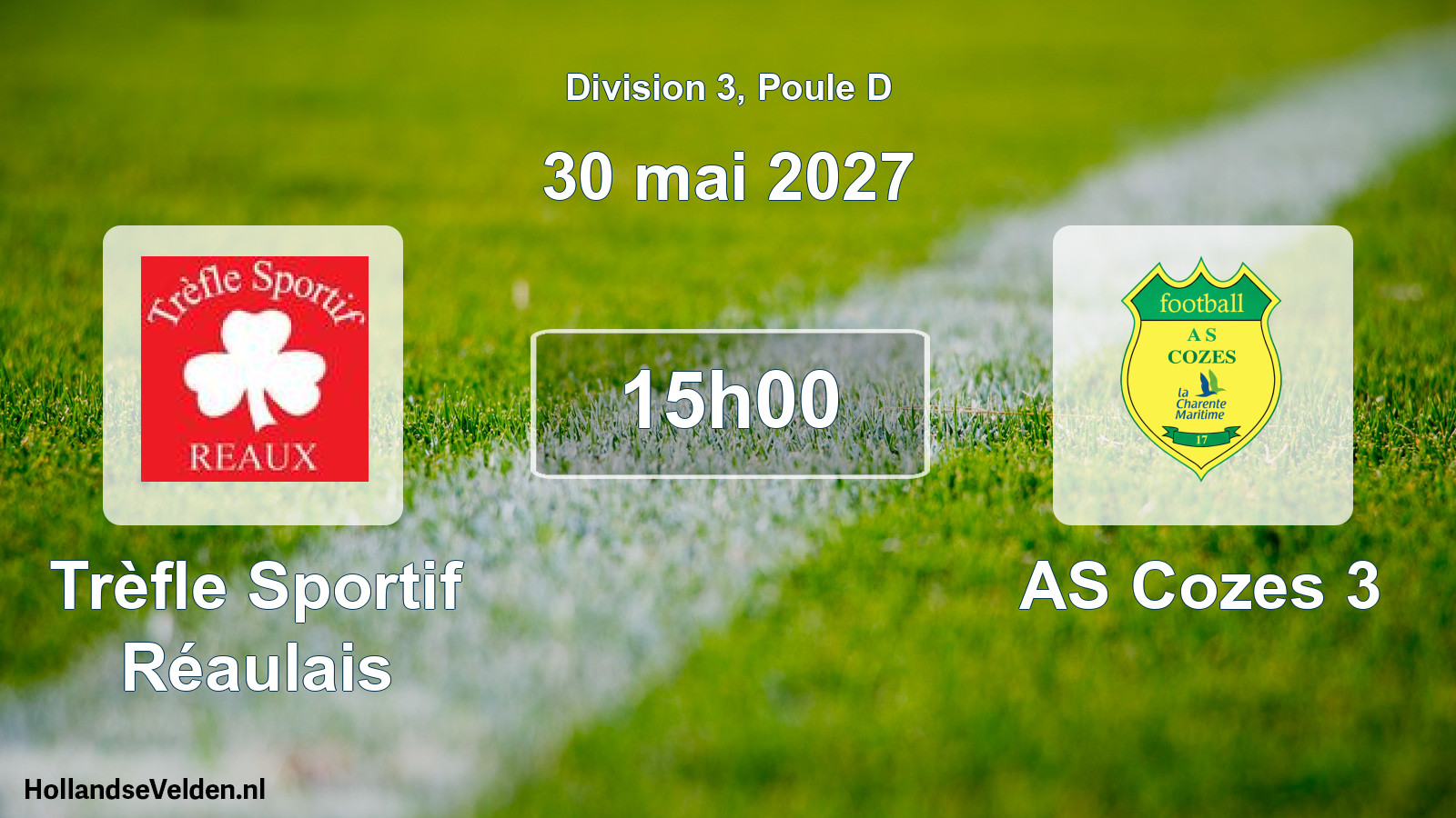 Match programmé: Trèfle Sportif Réaulais - AS Cozes 3 (30 mai 2027)