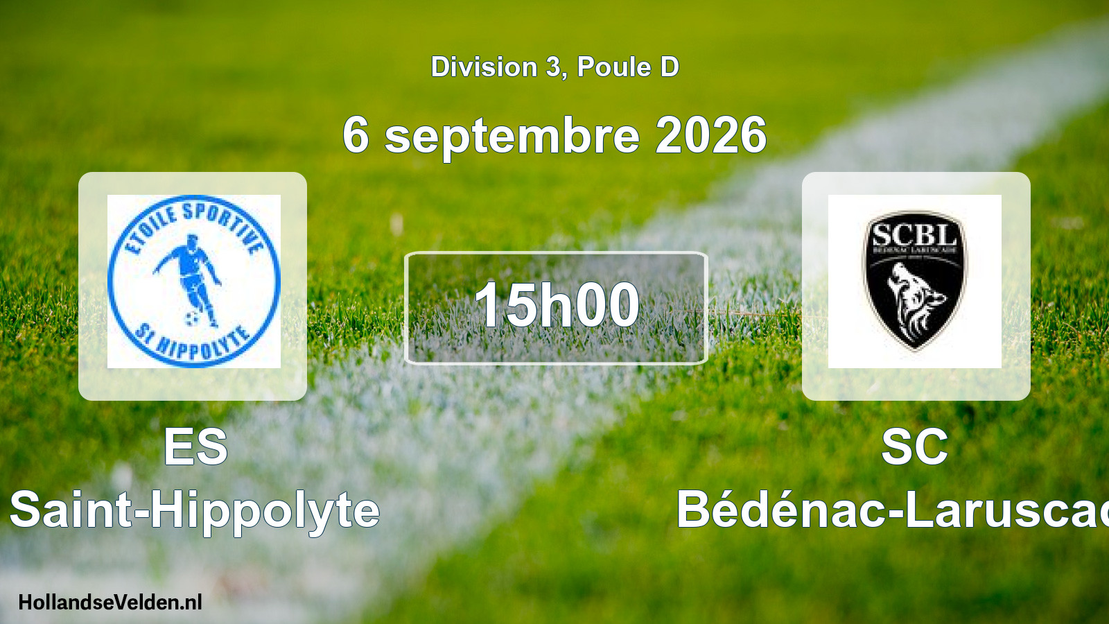 Scheduled Match: ES Saint-Hippolyte - SC Bédénac-Laruscade (6 September 2026)