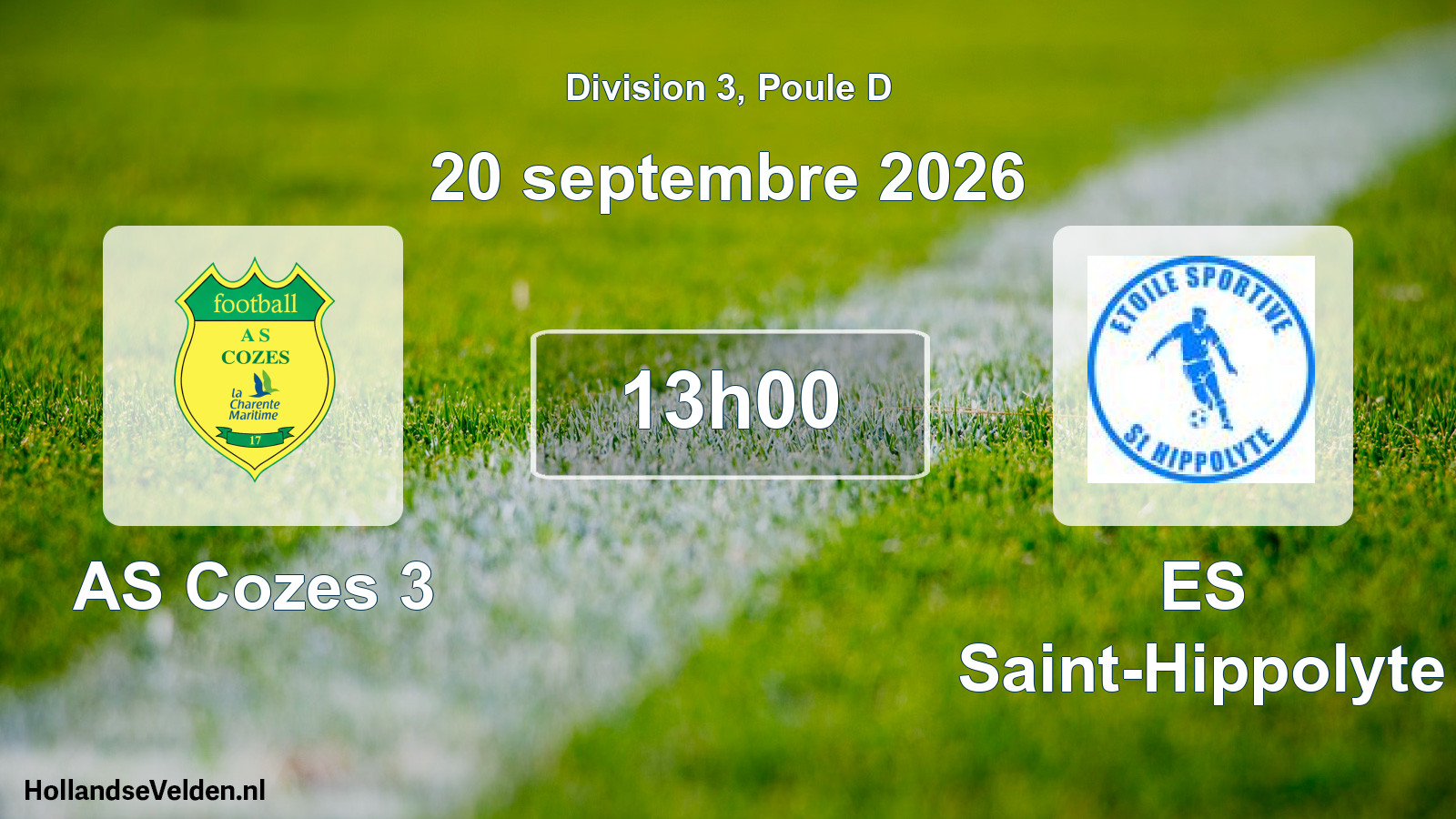 Scheduled Match: AS Cozes 3 - ES Saint-Hippolyte (20 September 2026)