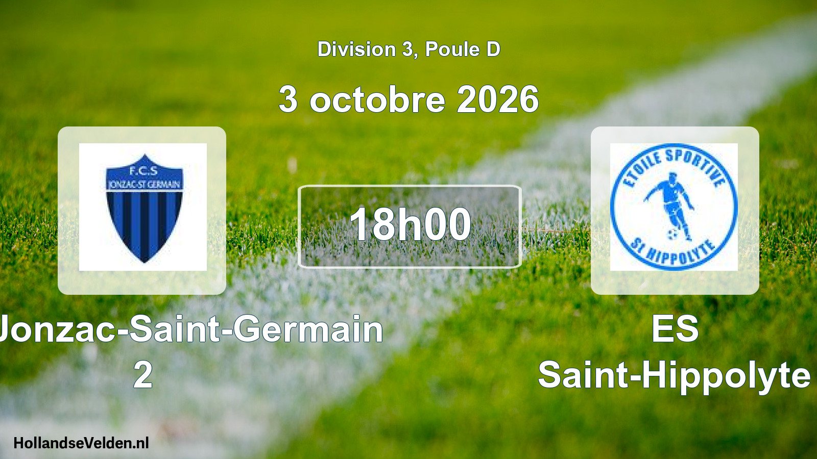 Scheduled Match: FCS Jonzac-Saint-Germain 2 - ES Saint-Hippolyte (3 October 2026)