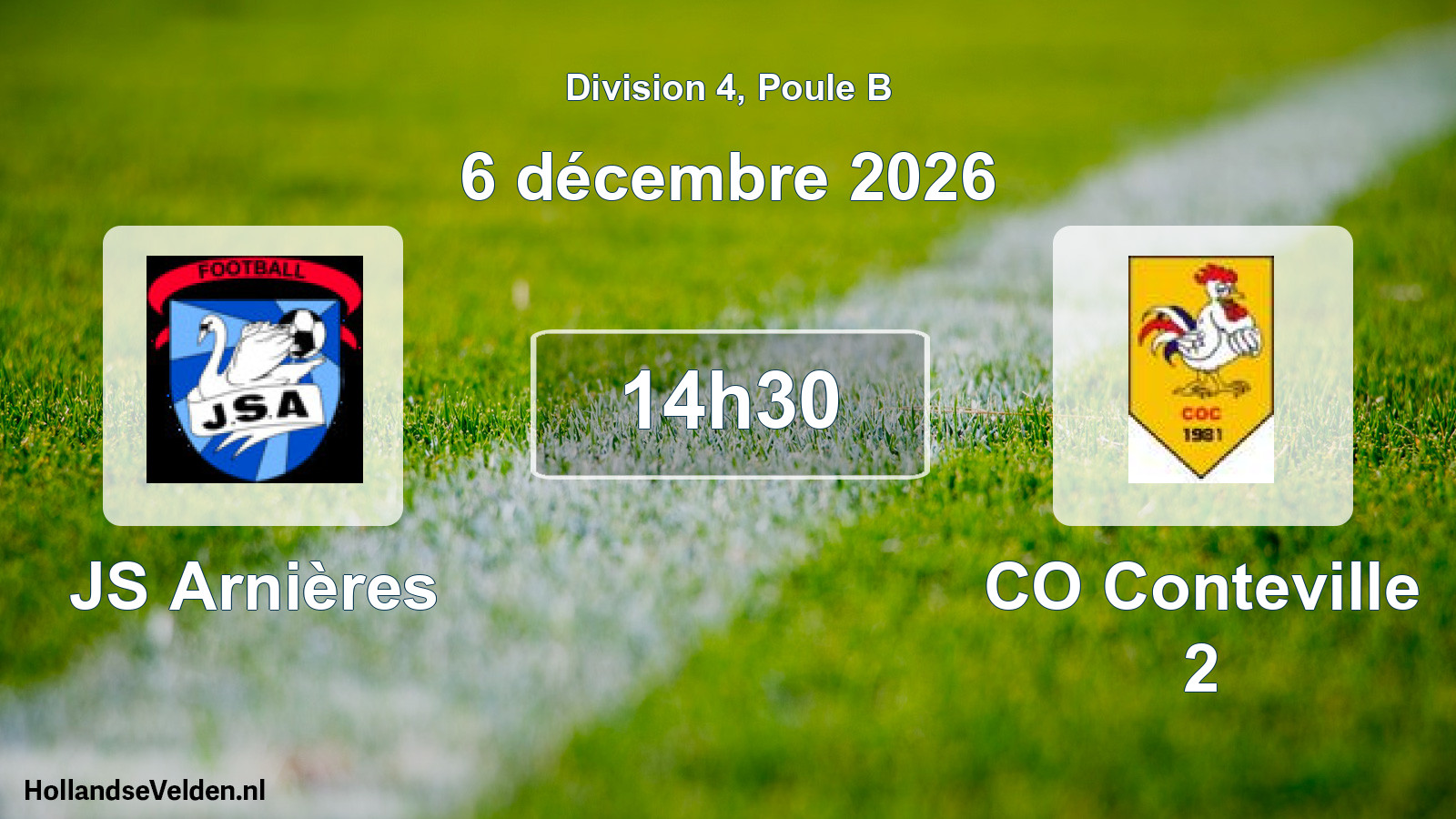 Match programmé: JS Arnières - CO Conteville 2 (6 décembre 2026)