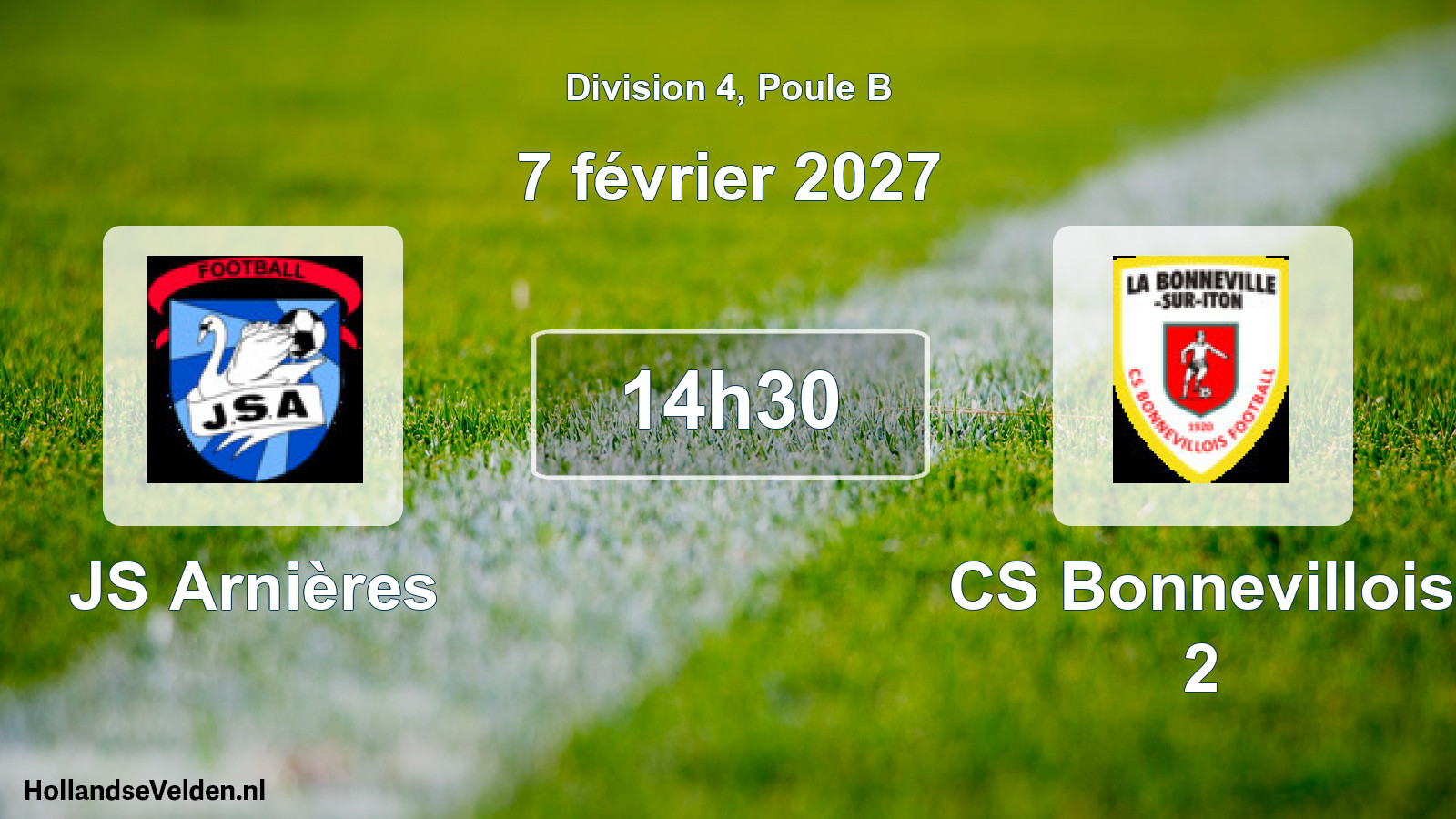 Match programmé: JS Arnières - CS Bonnevillois 2 (7 février 2027)