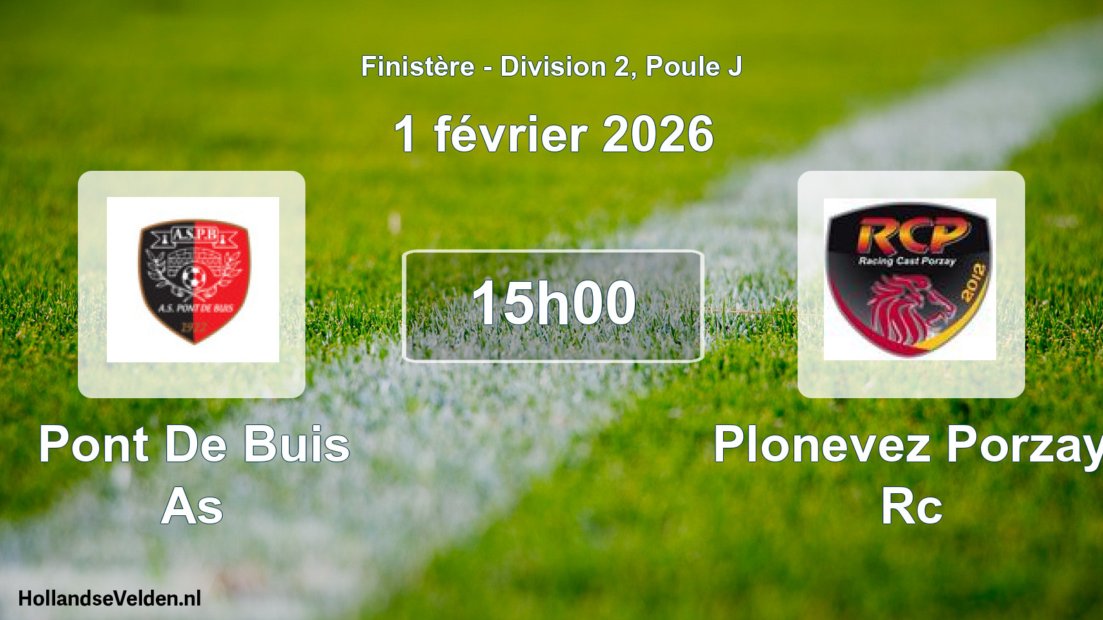 Scheduled Match: Pont De Buis As - Plonevez Porzay Rc (1 February 2026)