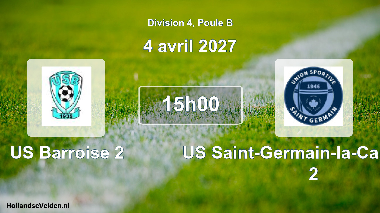 Match programmé: US Barroise 2 - US Saint-Germain-la-Campagne 2 (4 avril 2027)