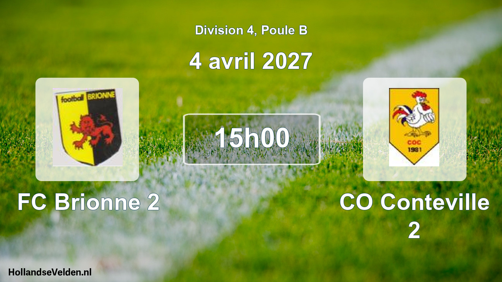 Match programmé: FC Brionne 2 - CO Conteville 2 (4 avril 2027)
