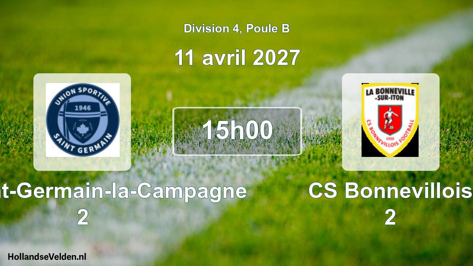 Match programmé: US Saint-Germain-la-Campagne 2 - CS Bonnevillois 2 (11 avril 2027)