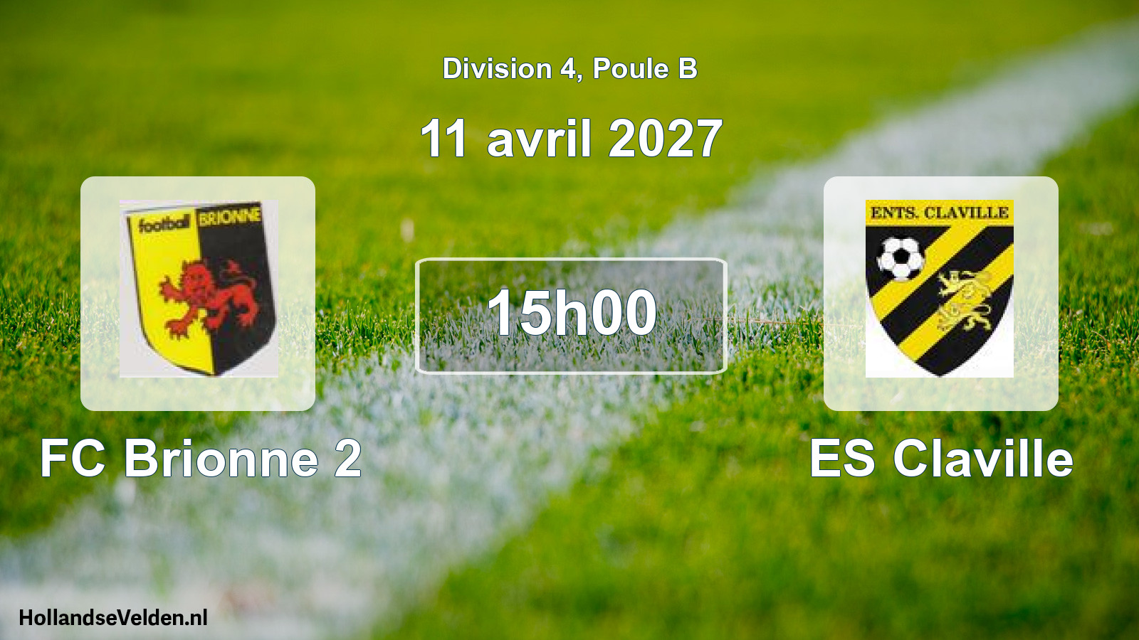 Match programmé: FC Brionne 2 - ES Claville (11 avril 2027)