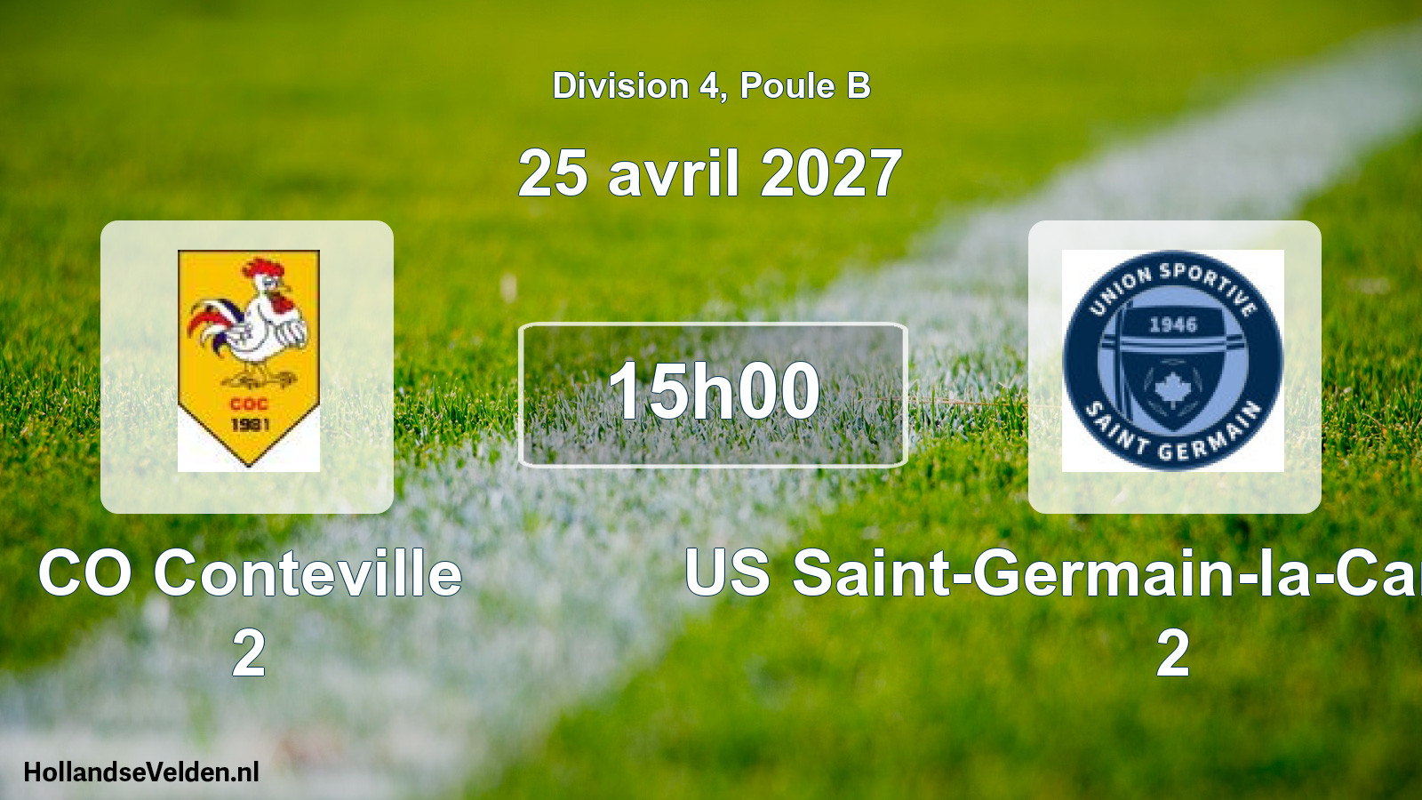 Match programmé: CO Conteville 2 - US Saint-Germain-la-Campagne 2 (25 avril 2027)