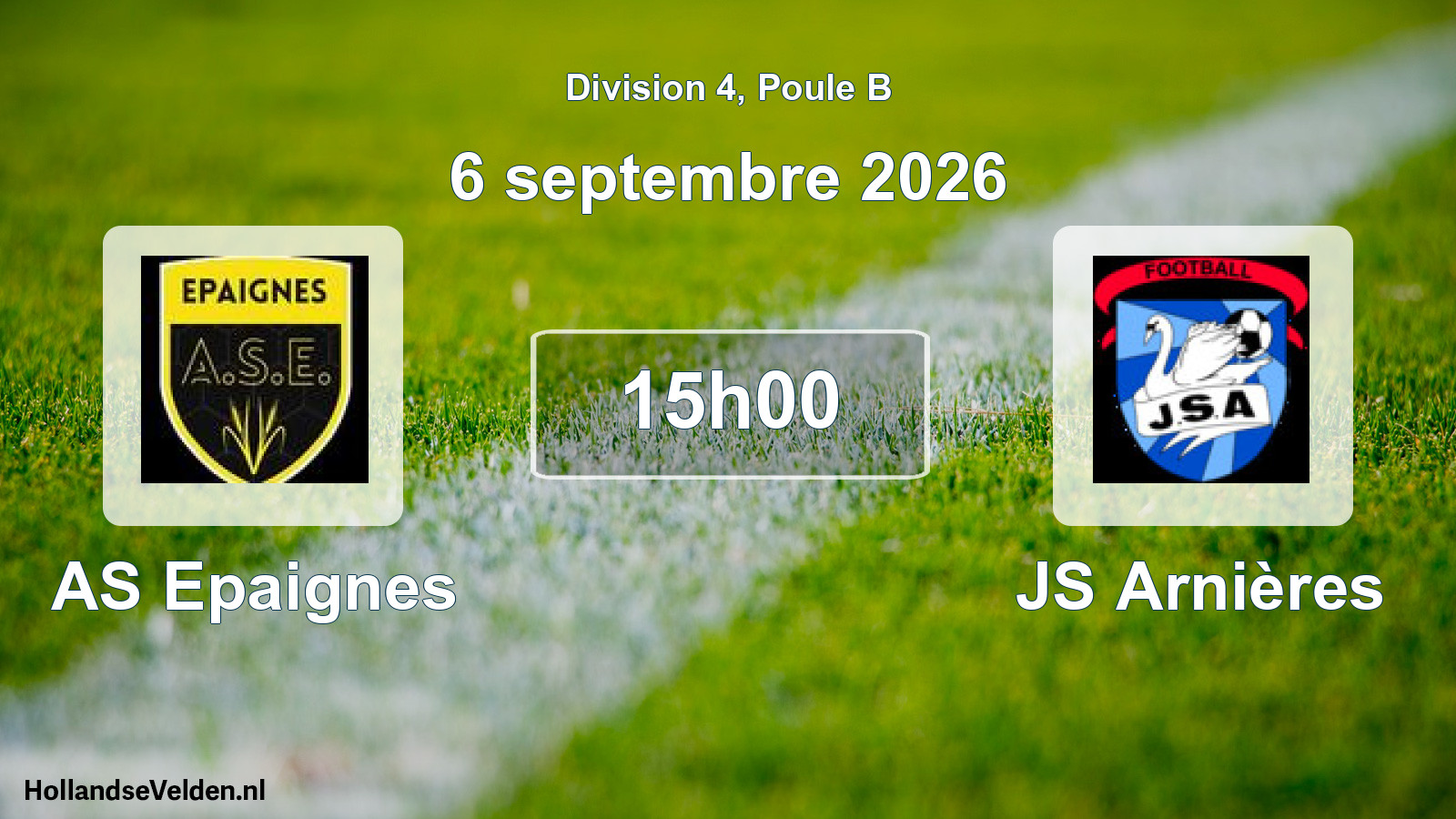 Match programmé: AS Epaignes - JS Arnières (6 septembre 2026)