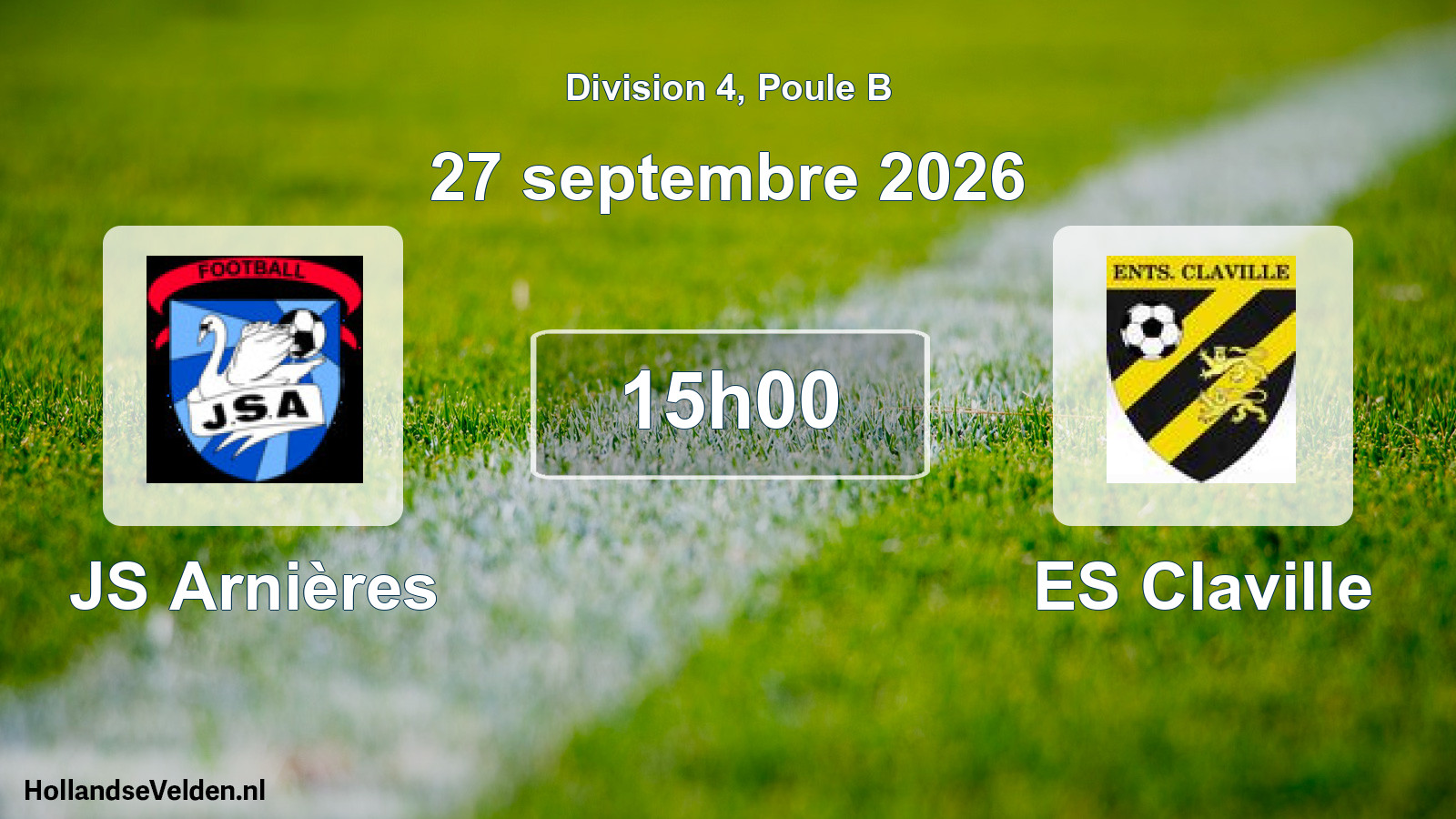 Match programmé: JS Arnières - ES Claville (27 septembre 2026)