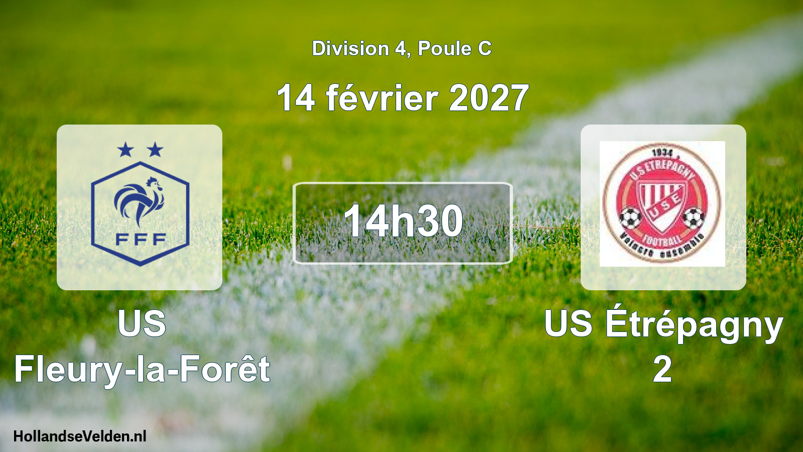 Match programmé: US Fleury-la-Forêt - US Étrépagny 2 (14 février 2027)