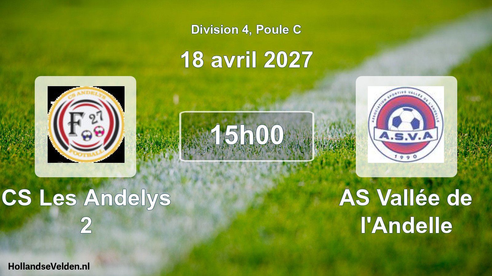 Scheduled Match: CS Les Andelys 2 - AS Vallée de l'Andelle (18 April 2027)