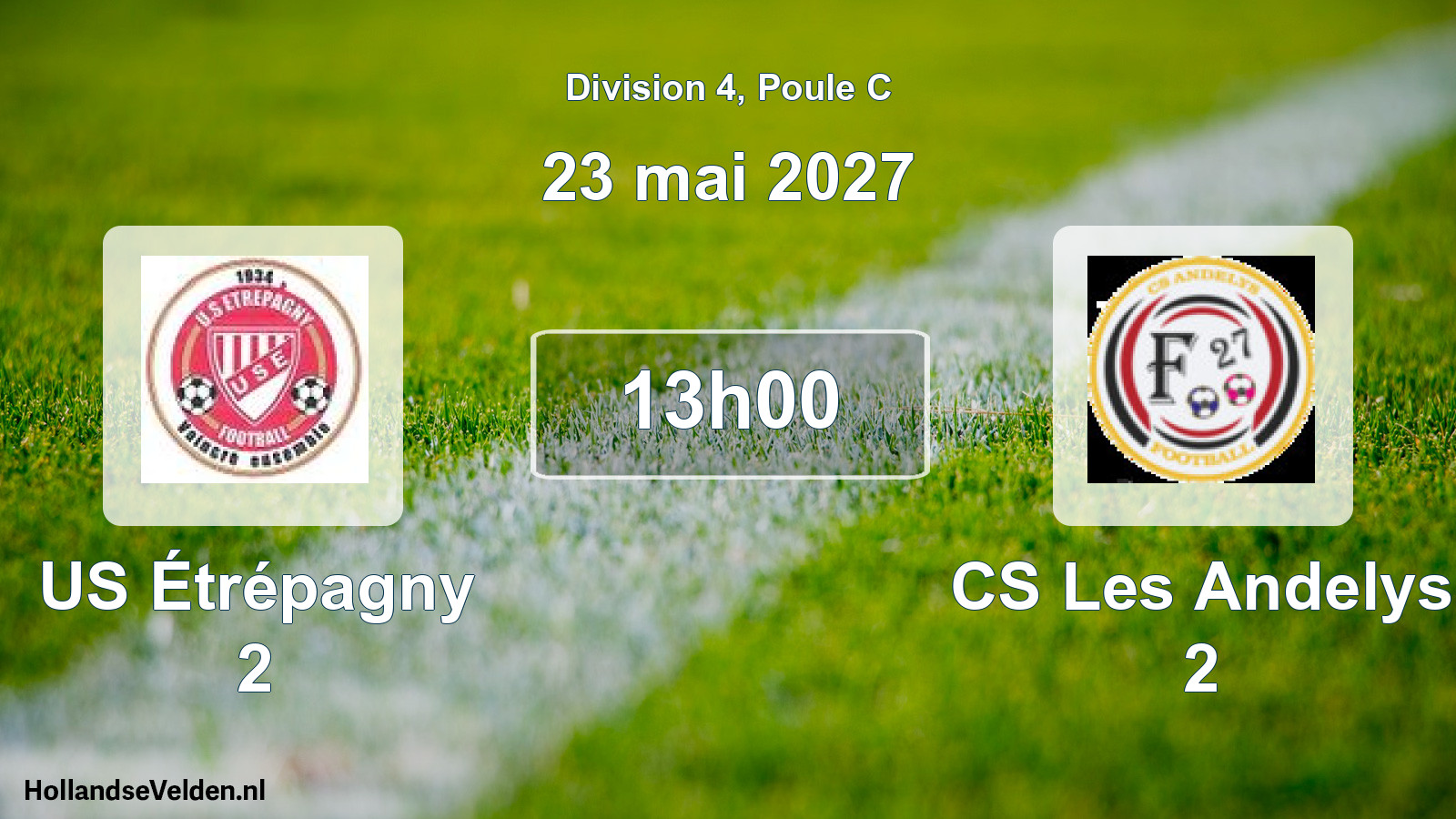 Match programmé: US Étrépagny 2 - CS Les Andelys 2 (23 mai 2027)
