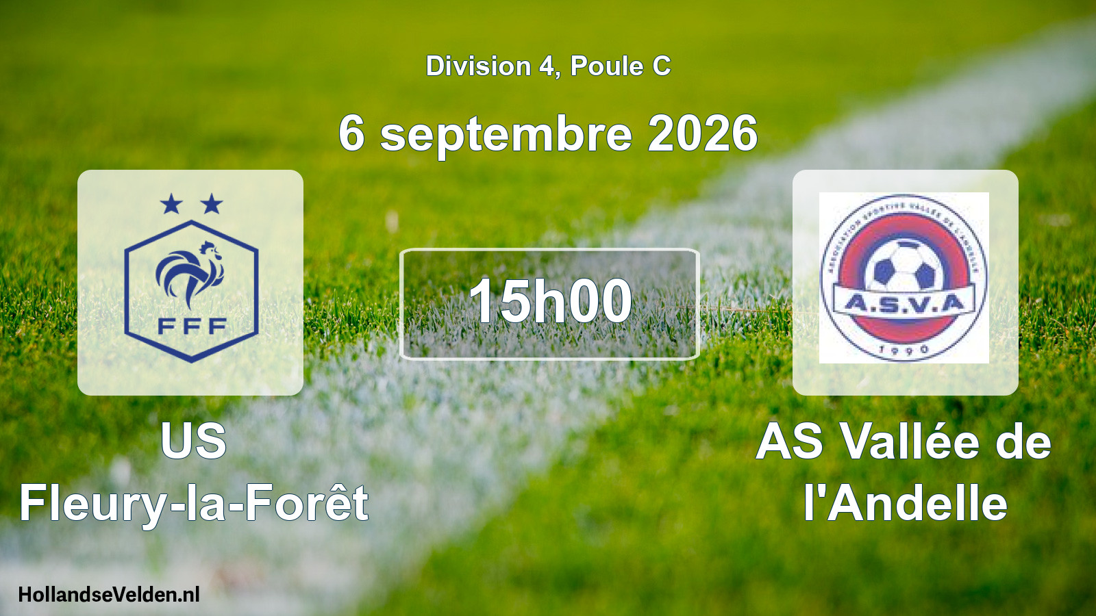 Match programmé: US Fleury-la-Forêt - AS Vallée de l'Andelle (6 septembre 2026)