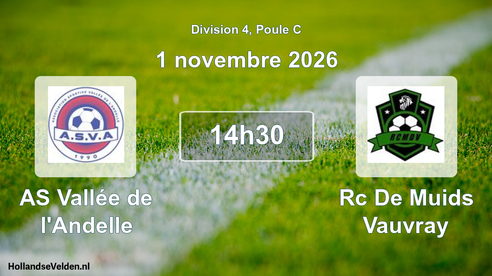 Match programmé: AS Vallée de l'Andelle - Rc De Muids Vauvray (1 novembre 2026)