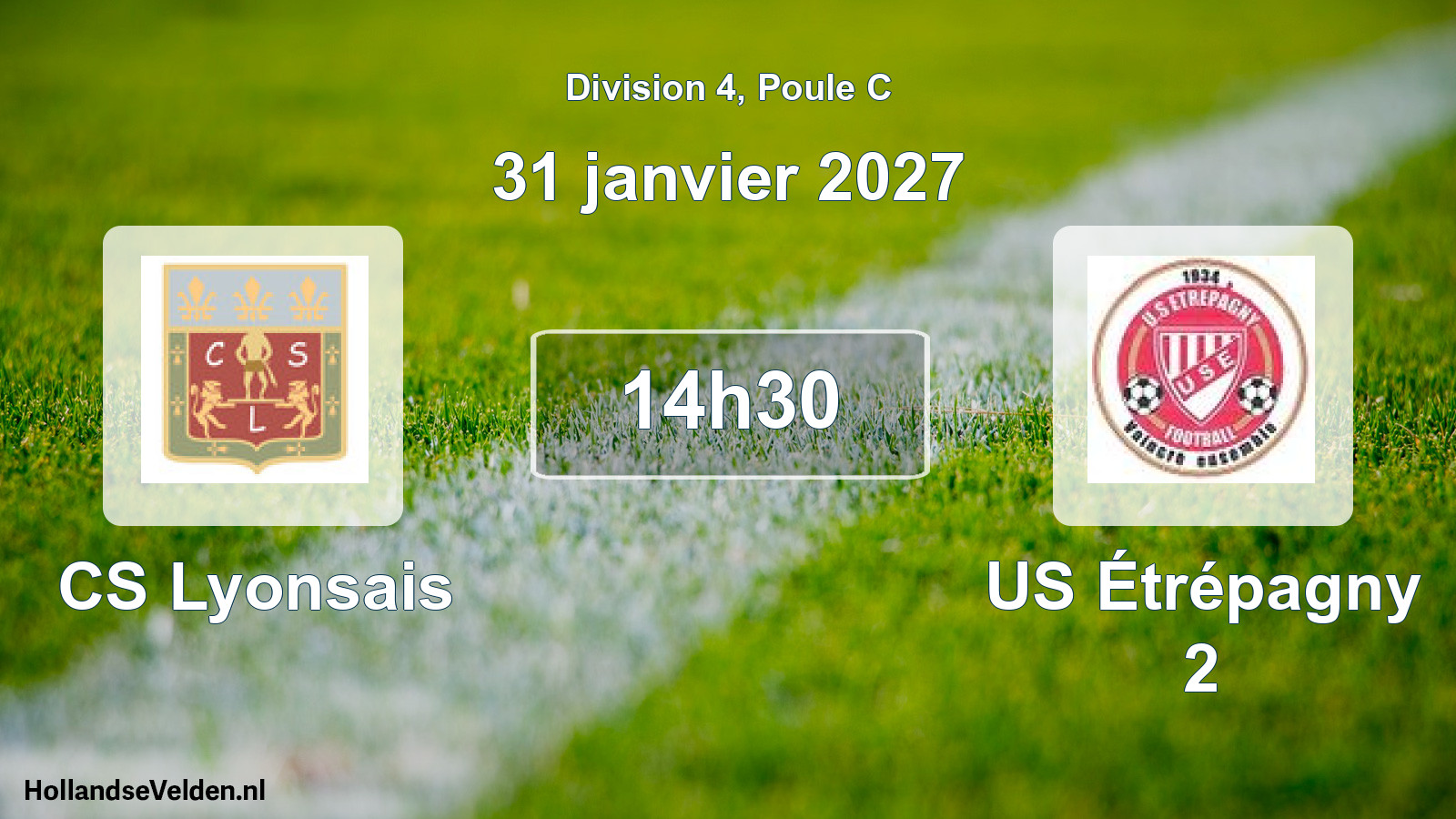 Match programmé: CS Lyonsais - US Étrépagny 2 (31 janvier 2027)