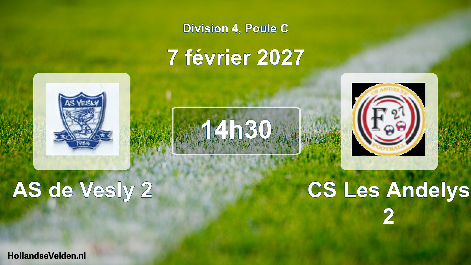 Match programmé: AS de Vesly 2 - CS Les Andelys 2 (7 février 2027)