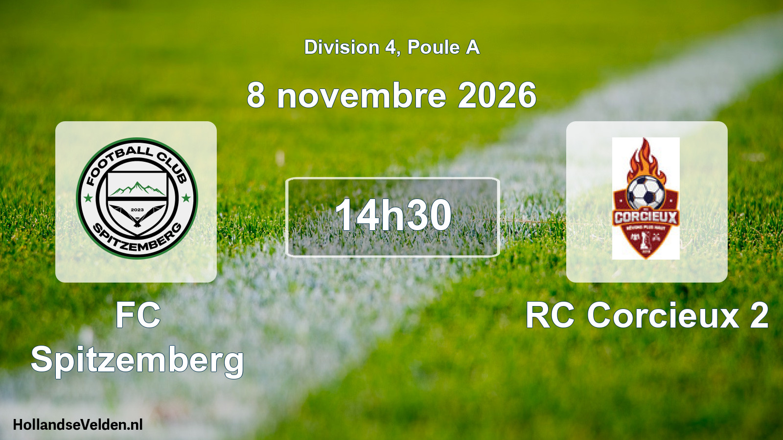 Match programmé: FC Spitzemberg - RC Corcieux 2 (8 novembre 2026)