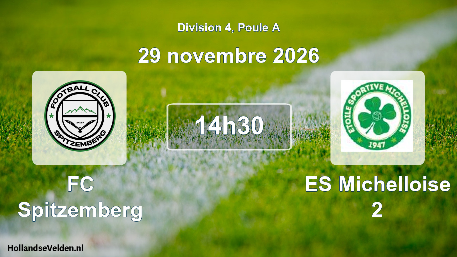 Match programmé: FC Spitzemberg - ES Michelloise 2 (29 novembre 2026)