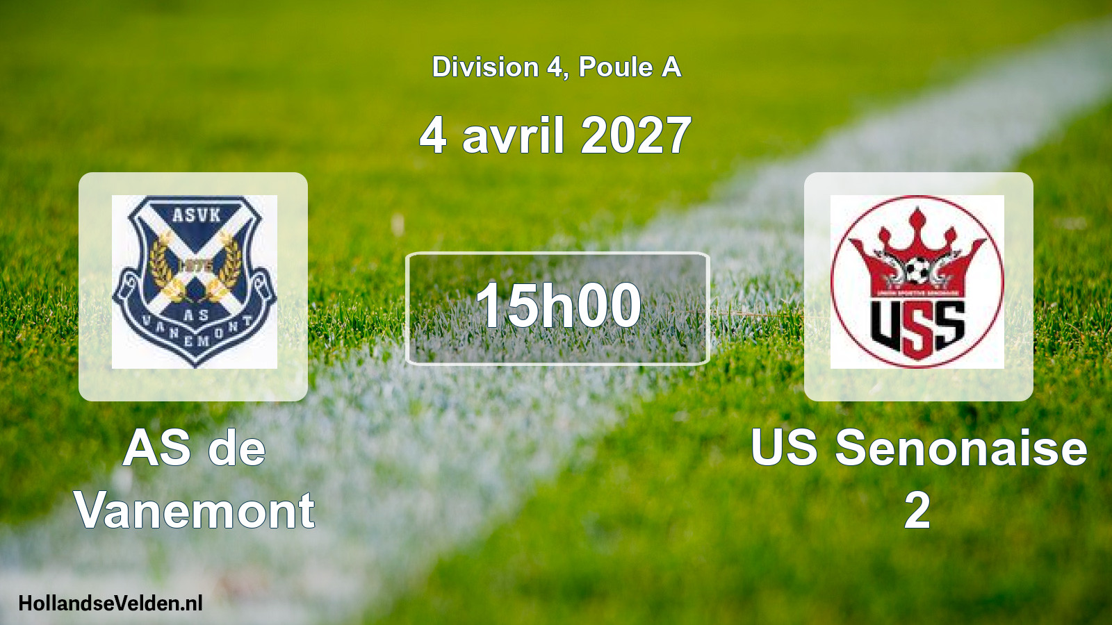 Match programmé: AS de Vanemont - US Senonaise 2 (4 avril 2027)
