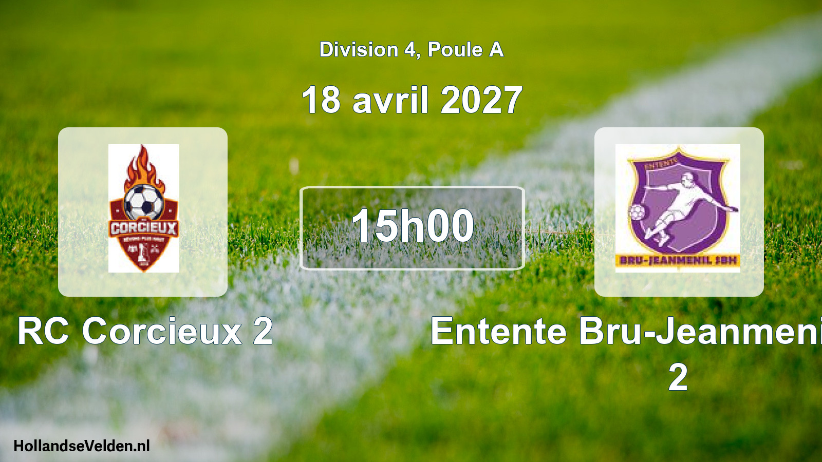 Match programmé: RC Corcieux 2 - Entente Bru-Jeanmenil SBH 2 (18 avril 2027)