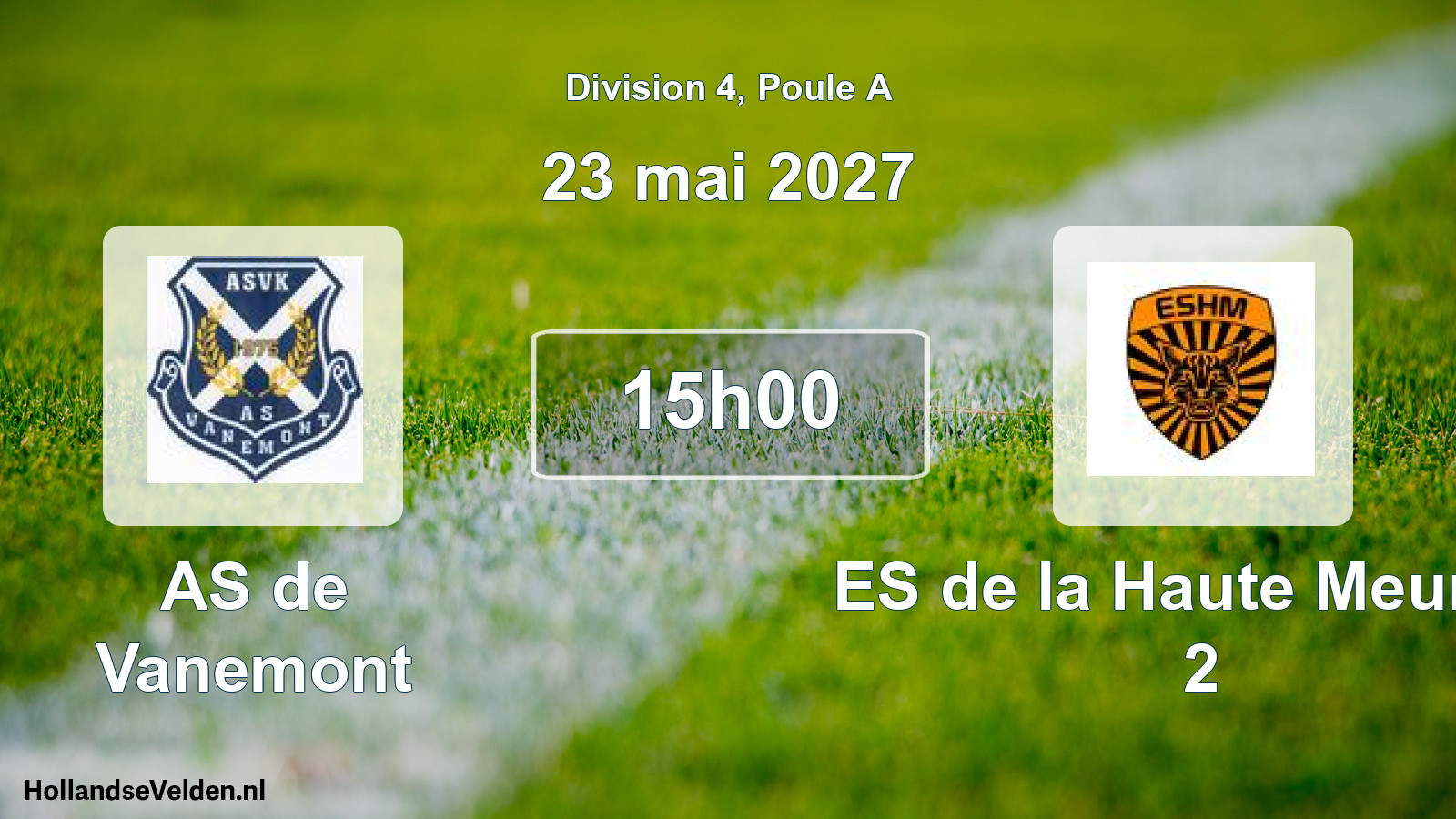 Match programmé: AS de Vanemont - ES de la Haute Meurthe 2 (23 mai 2027)