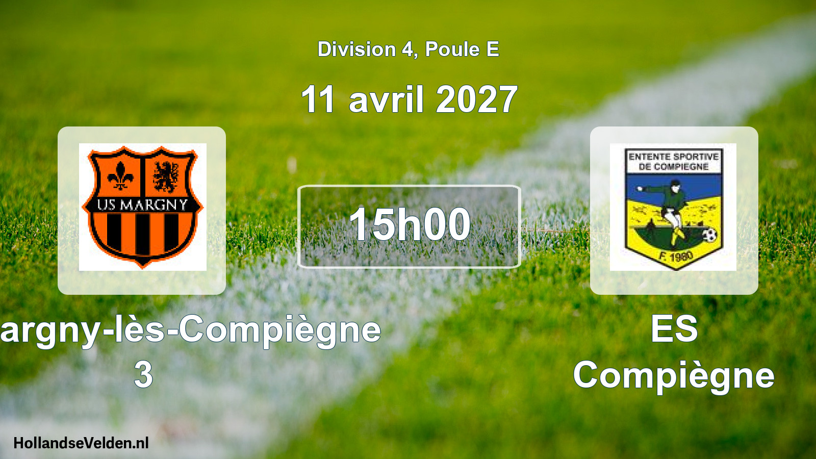 Match programmé: US Margny-lès-Compiègne 3 - ES Compiègne (11 avril 2027)
