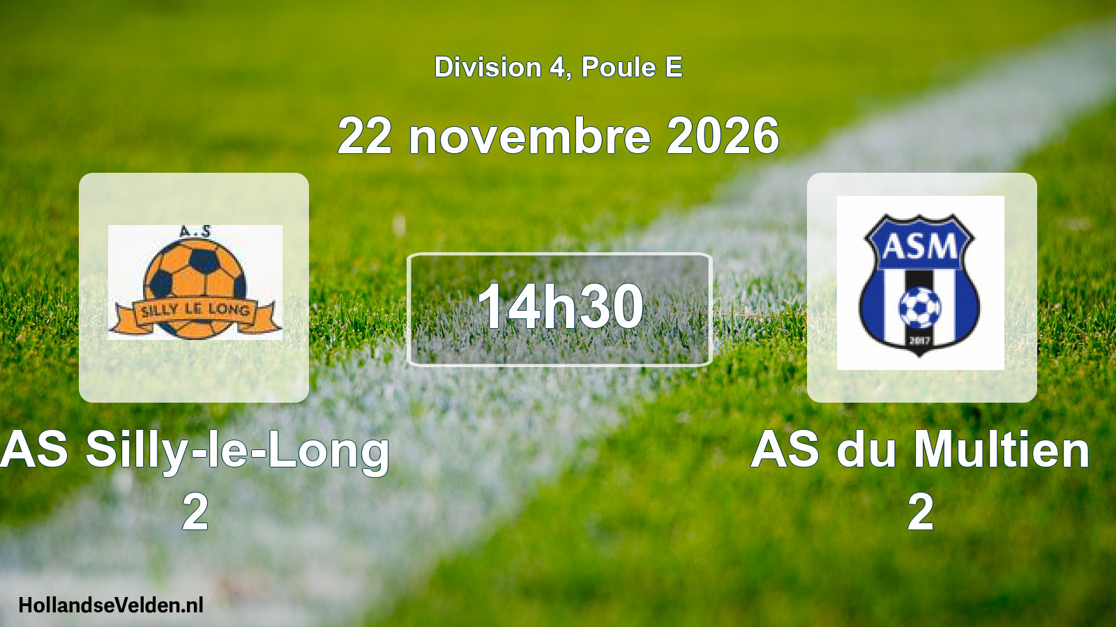 Scheduled Match: AS Silly-le-Long 2 - AS du Multien 2 (22 November 2026)