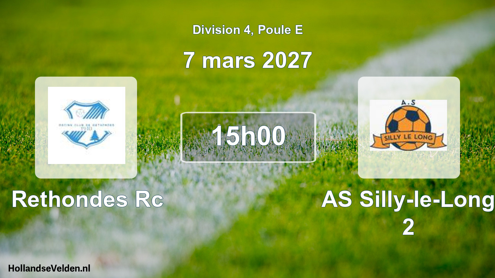 Match programmé: Rethondes Rc - AS Silly-le-Long 2 (7 mars 2027)