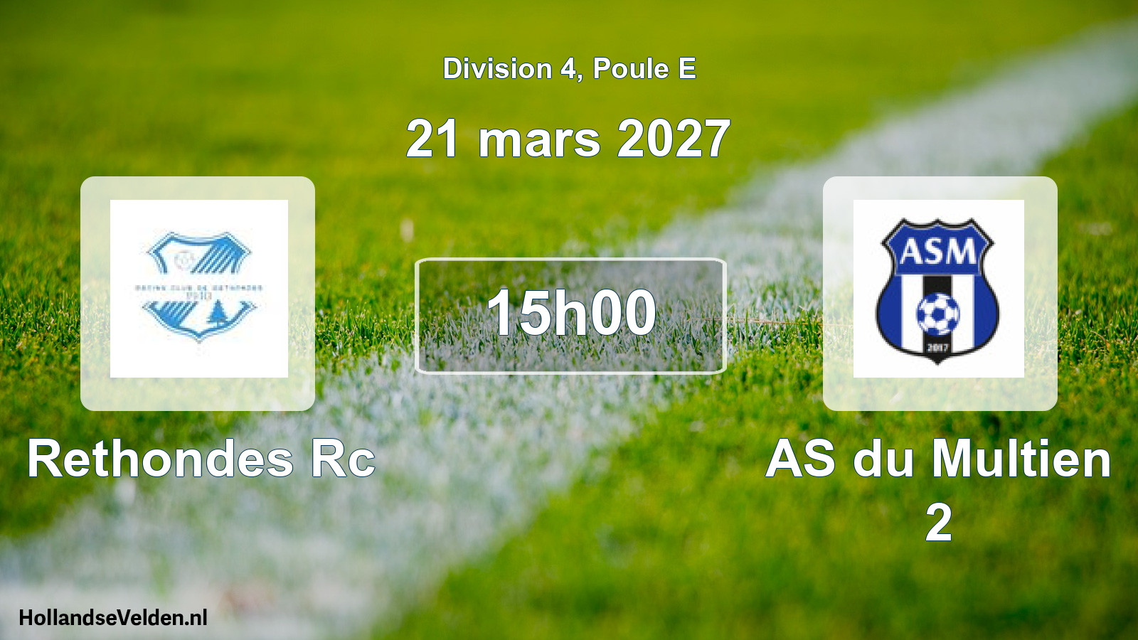 Match programmé: Rethondes Rc - AS du Multien 2 (21 mars 2027)