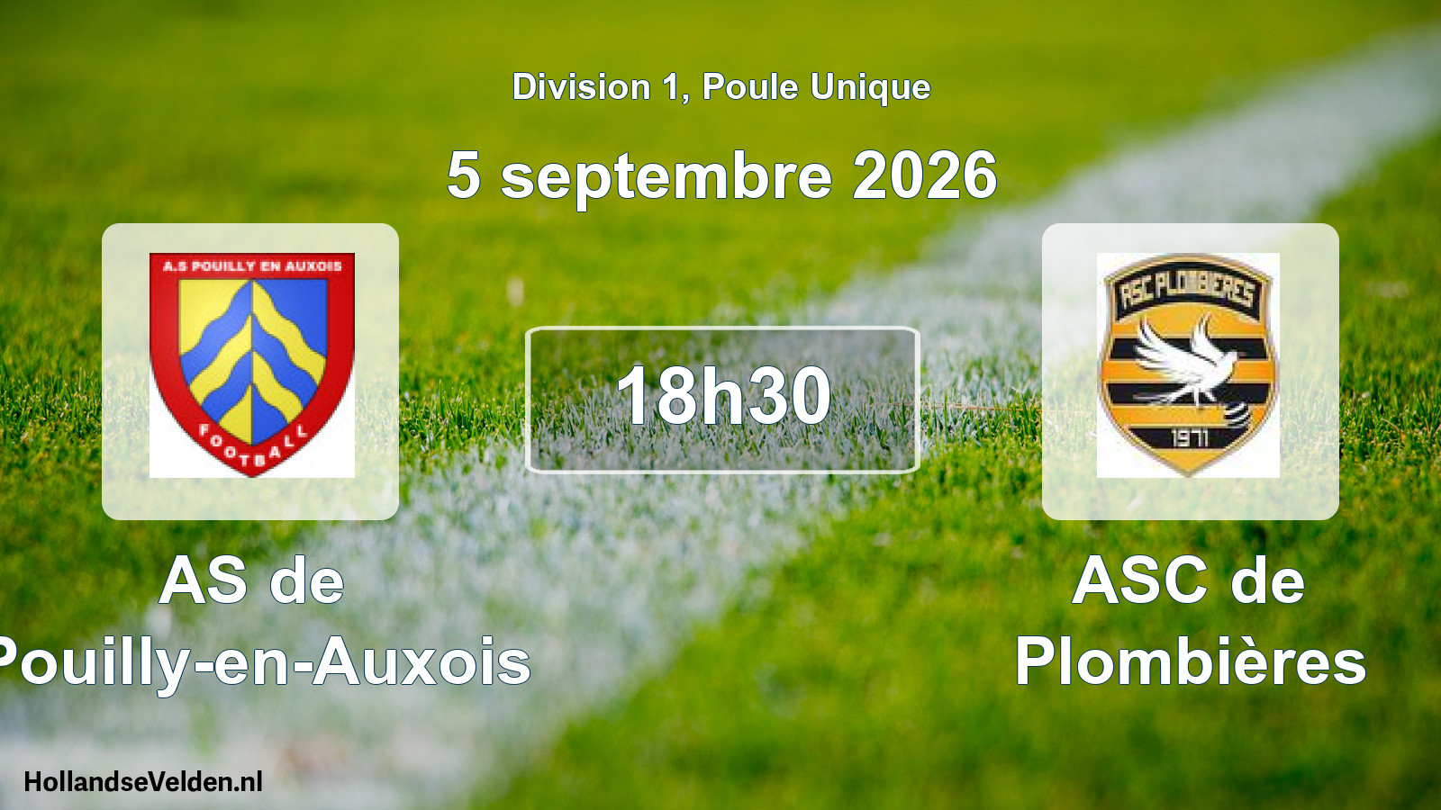 Scheduled Match: AS de Pouilly-en-Auxois - ASC de Plombières (5 September 2026)