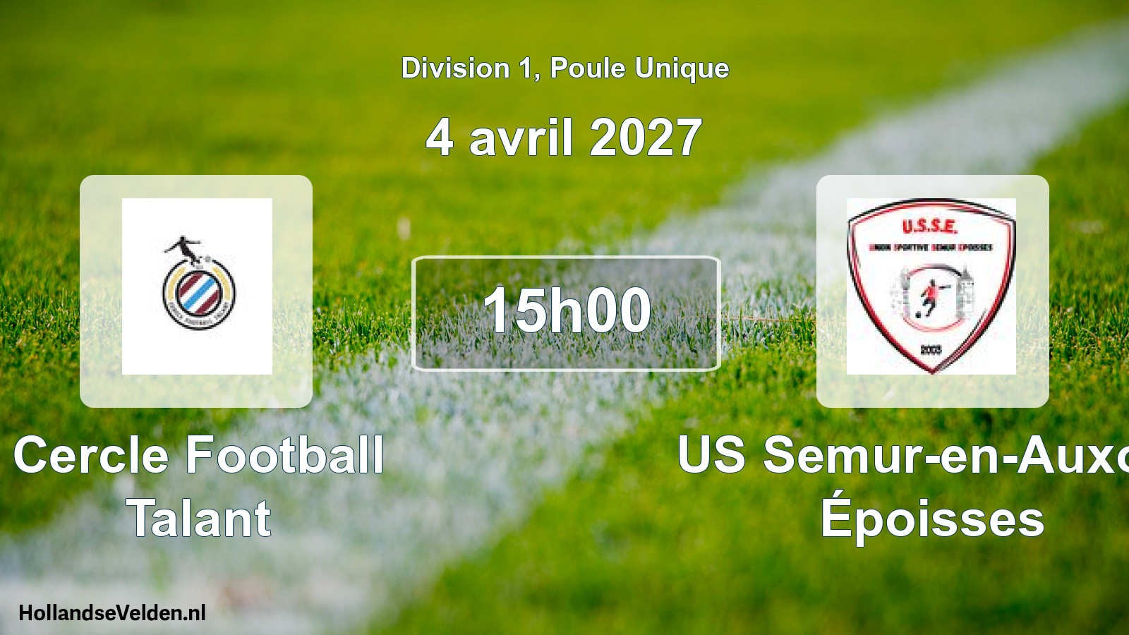 Scheduled Match: Cercle Football Talant - US Semur-en-Auxois Époisses (4 April 2027)