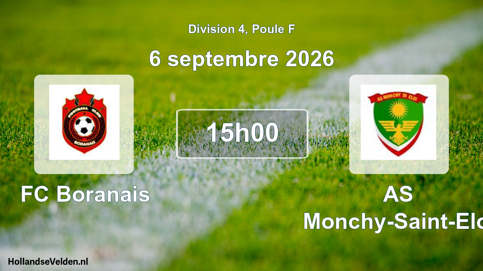 Scheduled Match: FC Boranais - AS Monchy-Saint-Eloi (6 September 2026)