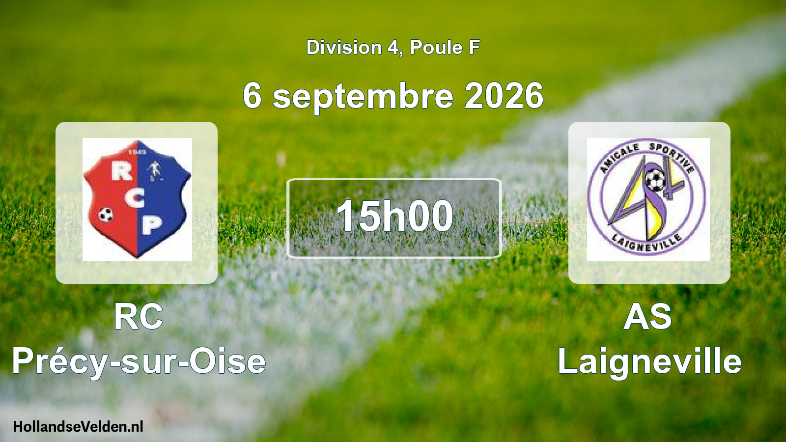 Scheduled Match: RC Précy-sur-Oise - AS Laigneville (6 September 2026)
