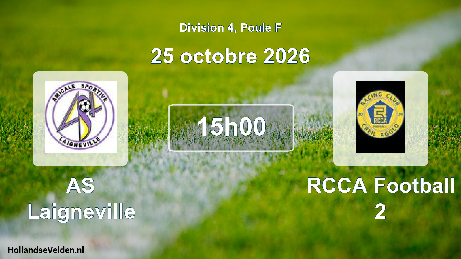 Scheduled Match: AS Laigneville - RCCA Football 2 (25 October 2026)