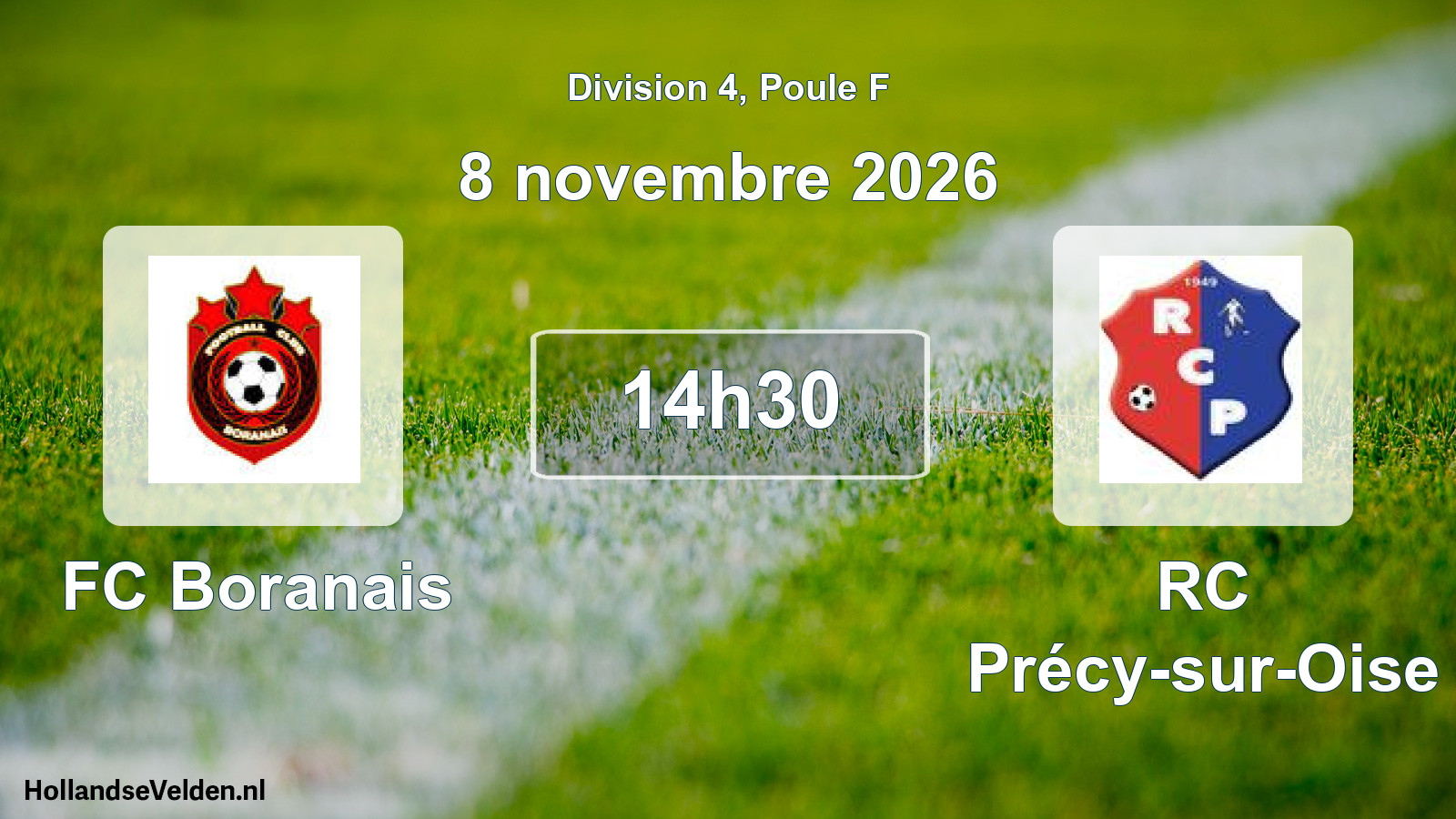 Scheduled Match: FC Boranais - RC Précy-sur-Oise (8 November 2026)