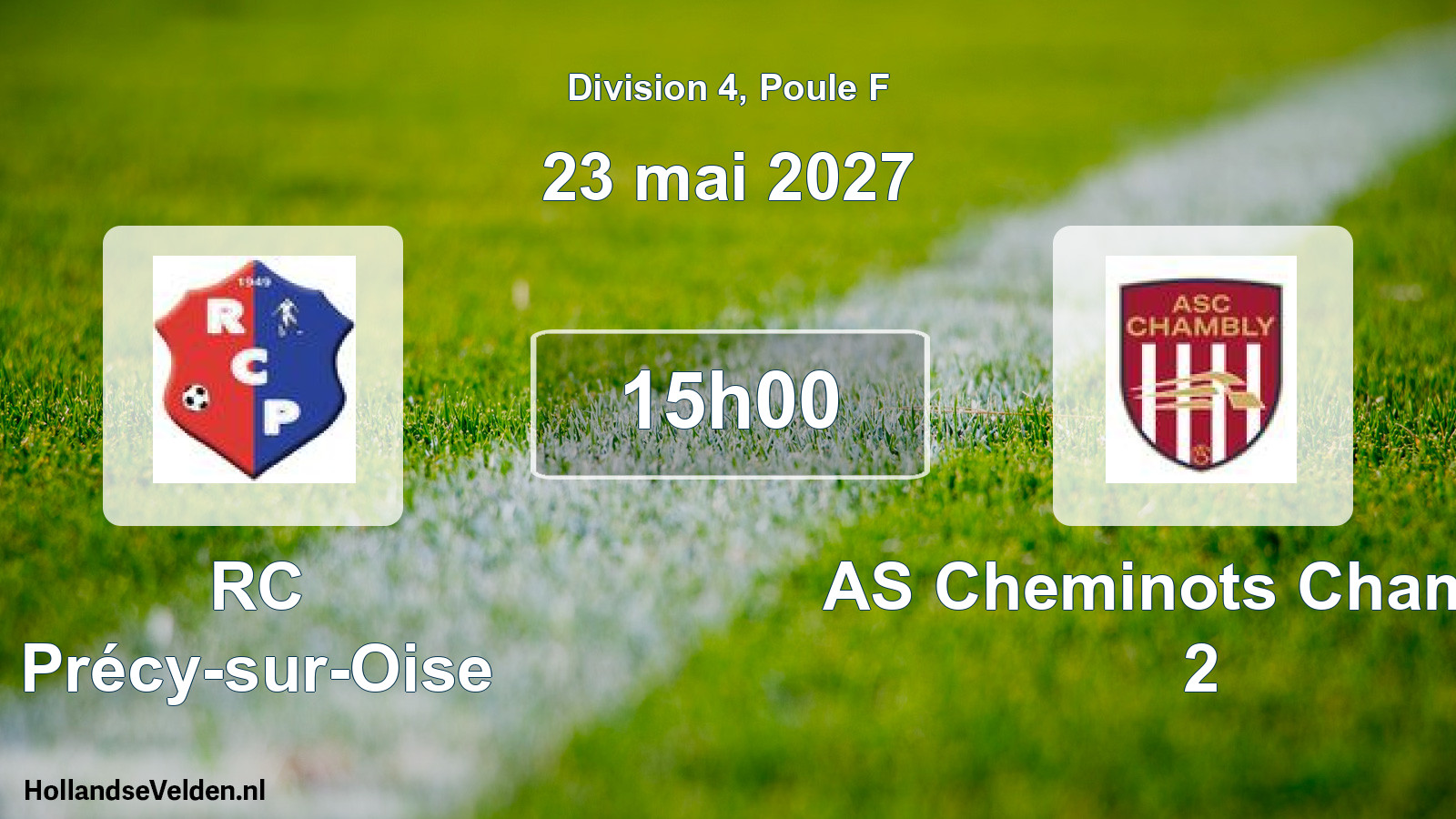 Scheduled Match: RC Précy-sur-Oise - AS Cheminots Chambly 2 (23 May 2027)