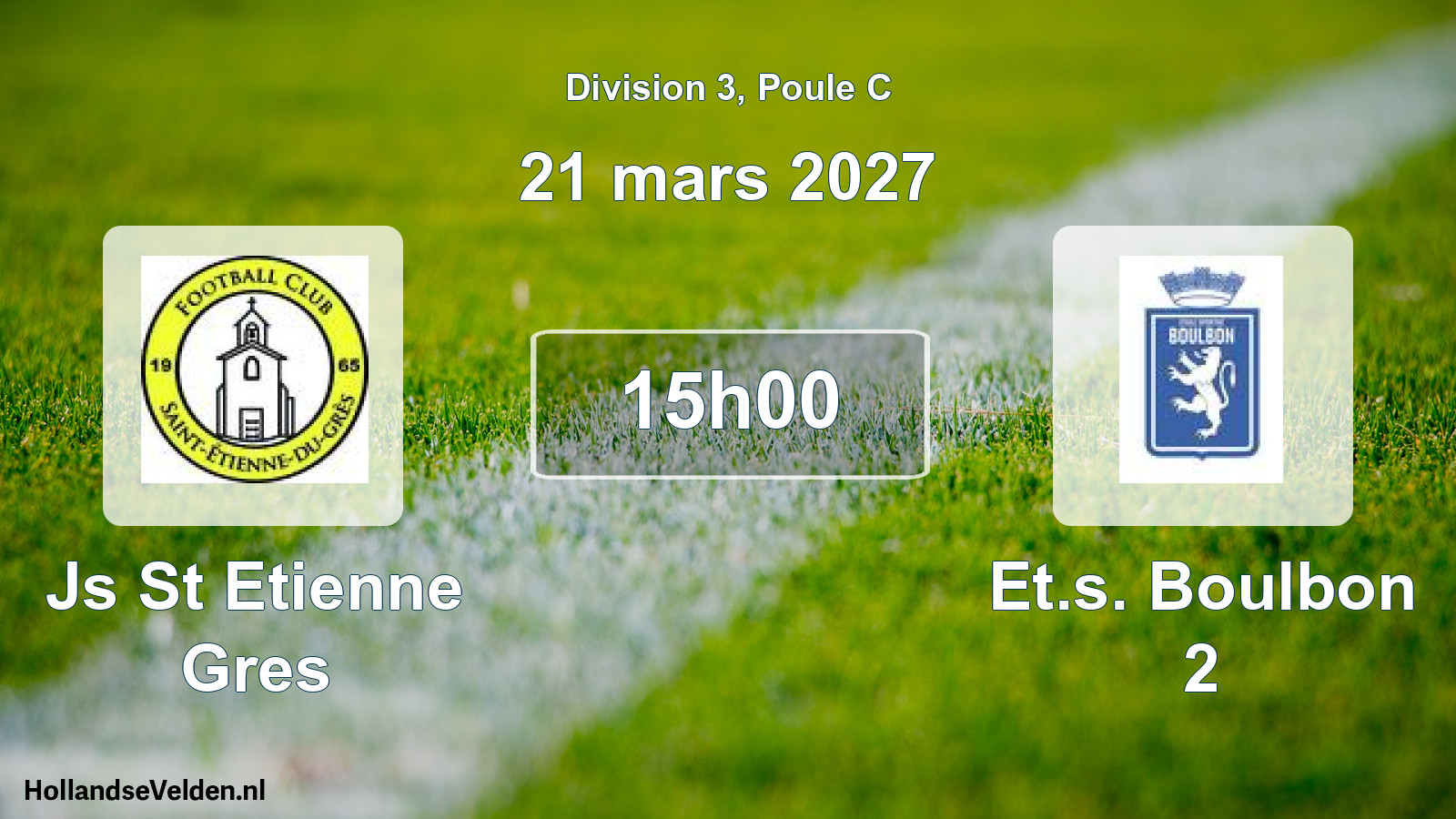 Match programmé: Js St Etienne Gres - Et.s. Boulbon 2 (21 mars 2027)