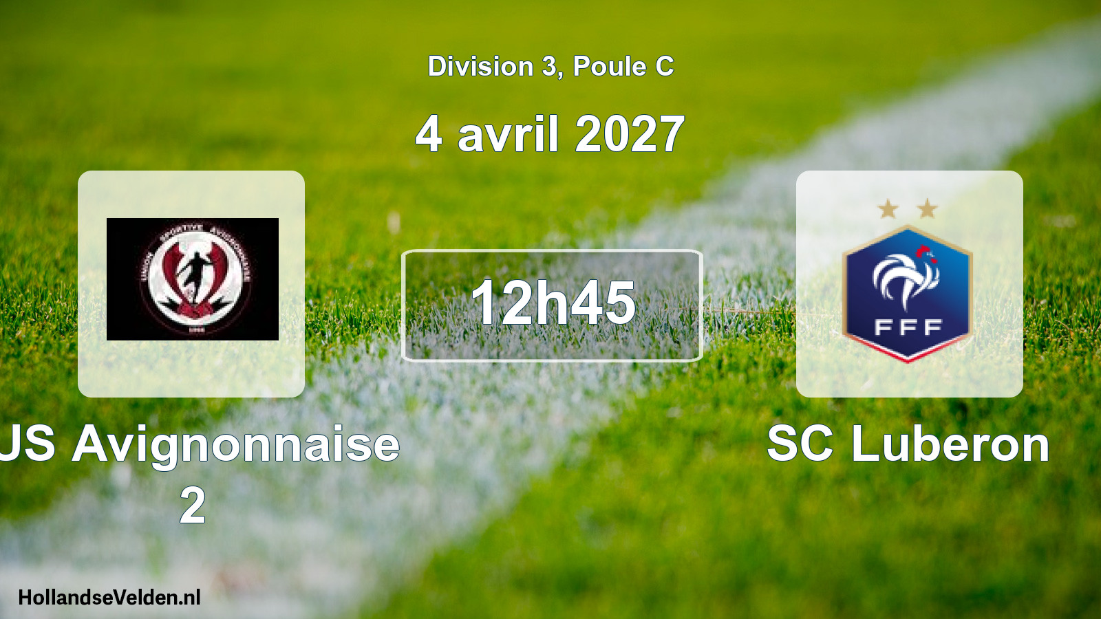 Geplande wedstrijd: US Avignonnaise 2 - SC Luberon (4 april 2027)