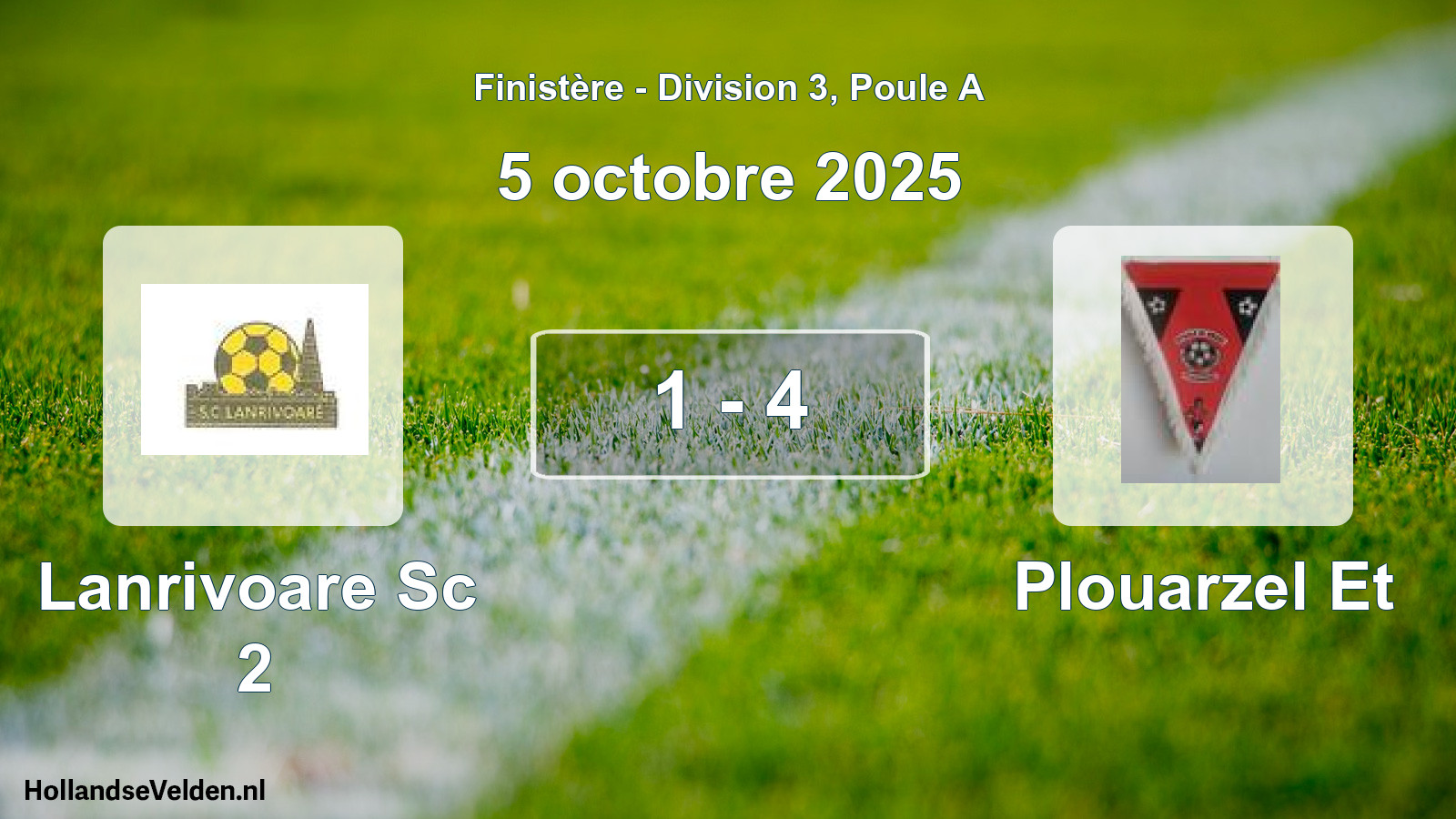 Gespeelde wedstrijd: Lanrivoare Sc 2 - Plouarzel Et 1 - 4 (5 octobre 2025)