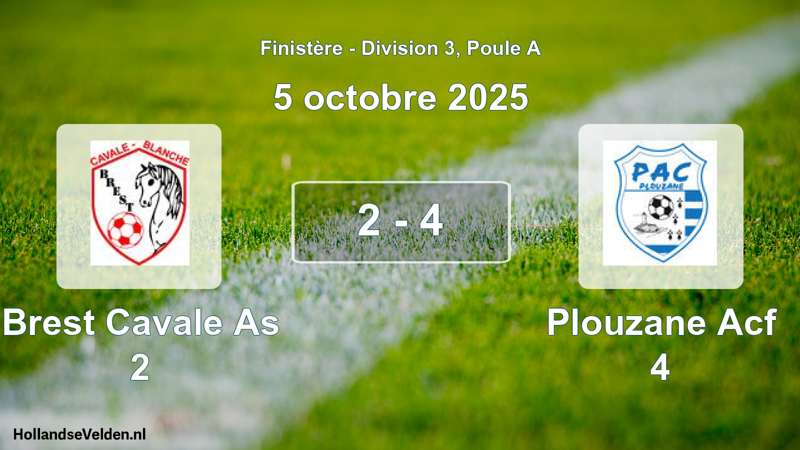 Gespeelde wedstrijd: Brest Cavale As 2 - Plouzane Acf 4 2 - 4 (5 oktober 2025)