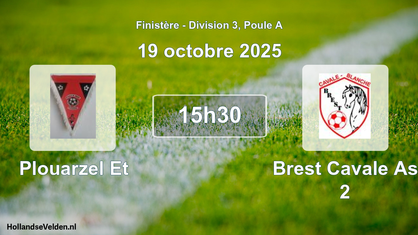 Geplande wedstrijd: Plouarzel Et - Brest Cavale As 2 (19 octobre 2025)